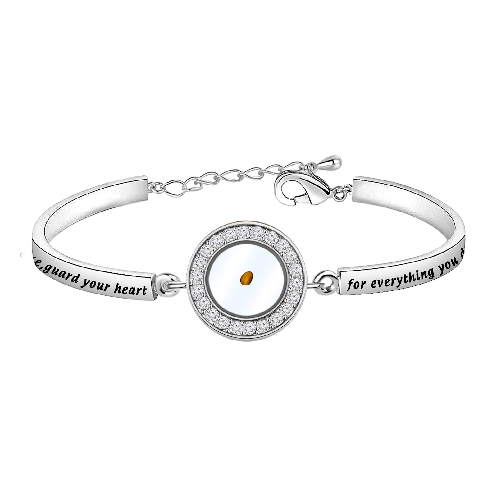 Mustard Seed Faith Bracelet - Proverbs 4:23 Christian Jewelry for Women | Religious Gift for Daily Inspiration