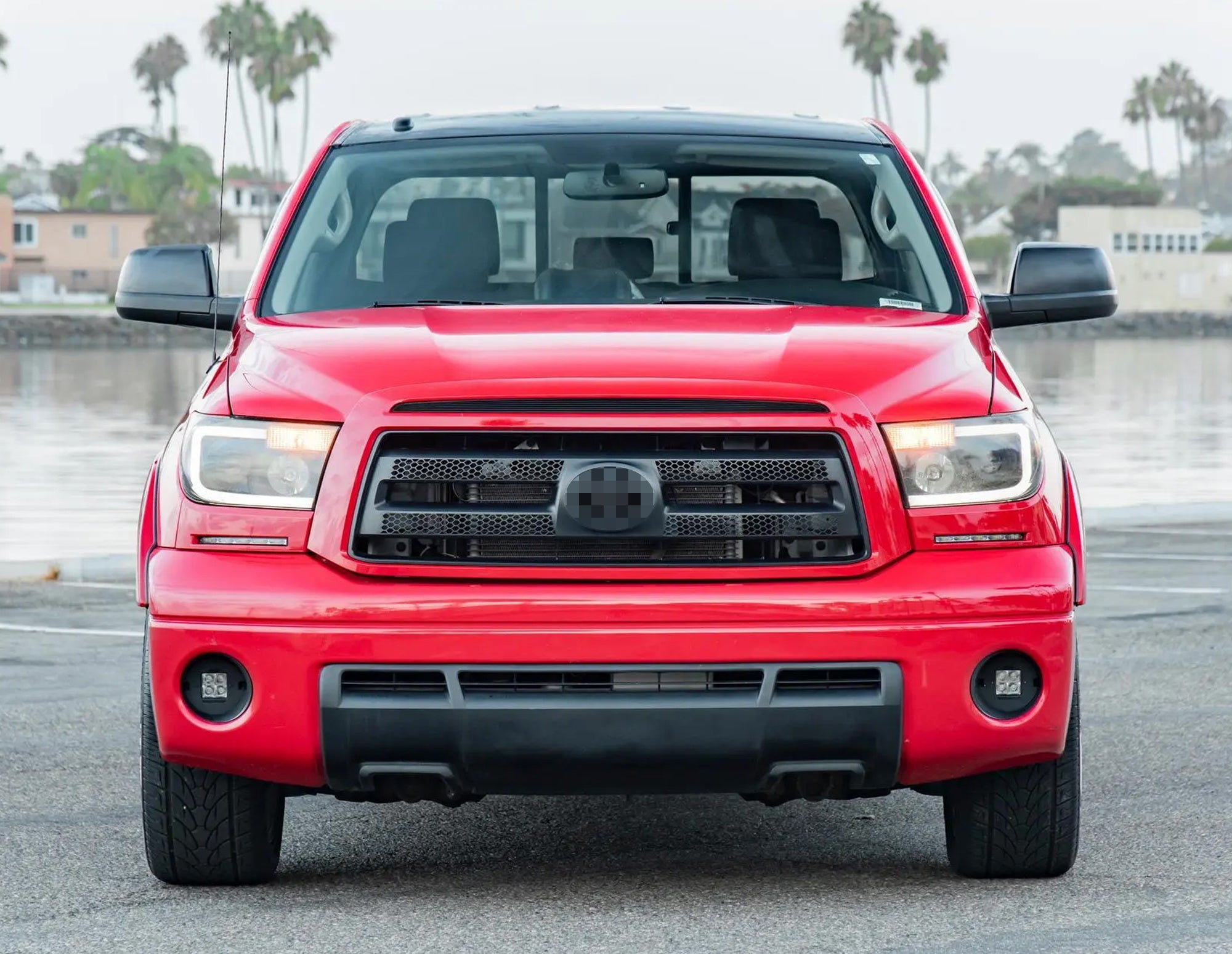 40W Amber LED Pod Fog Lights with Mounting Bezel Panels & Wiring Kit - Compatible with Toyota Tundra, Tacoma, Sequoia - Off-Road, Foggy Weather & Night Driving Safety Lights