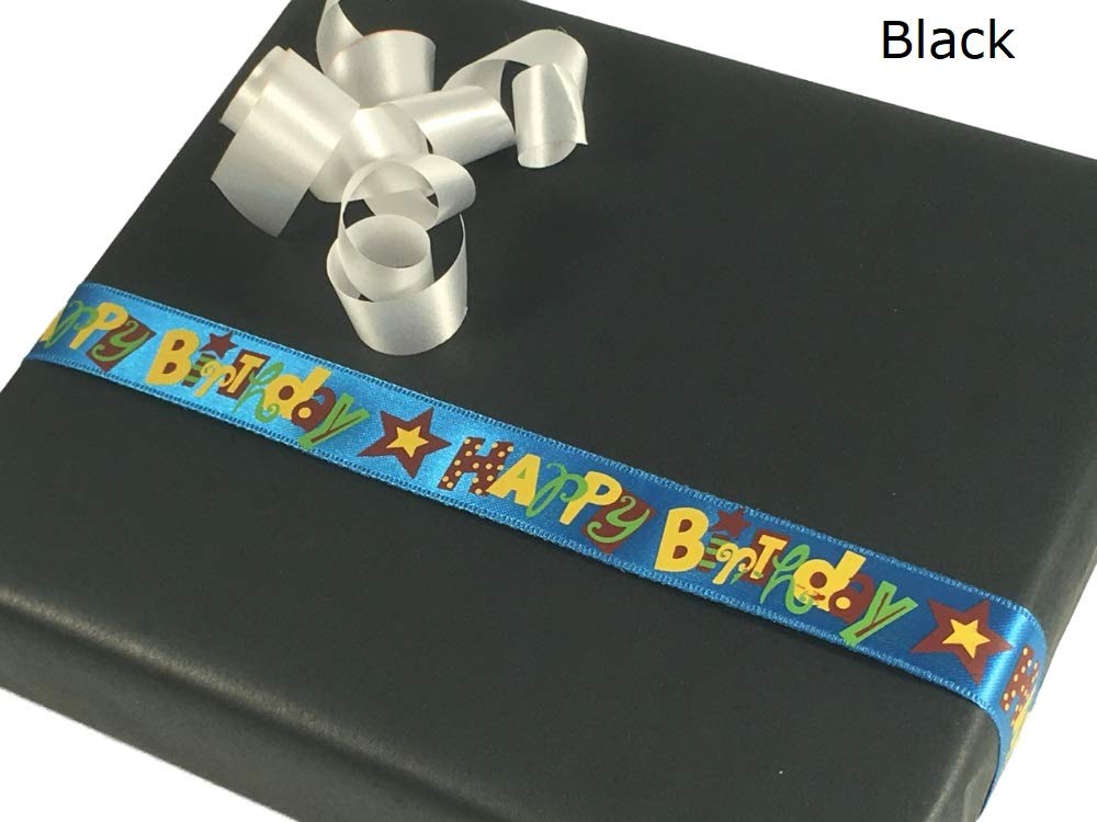 Premium Black Gift Wrapping Tissue Paper - 300 Sheets Bulk Pack (15