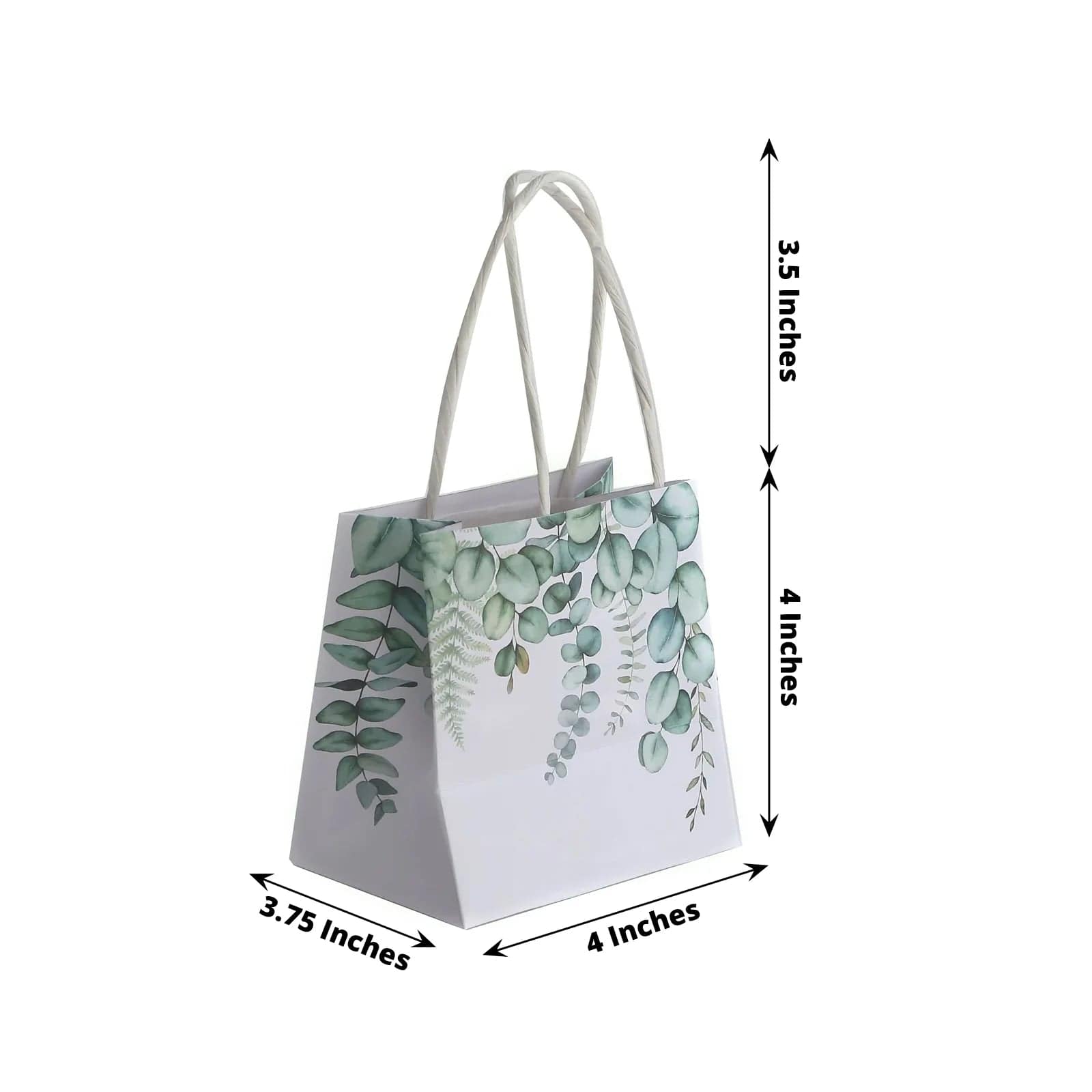 12 Pack Floral Print Gift Bags with Handles - Elegant Party Favor Bags for Weddings, Baby Showers & Birthday Celebrations