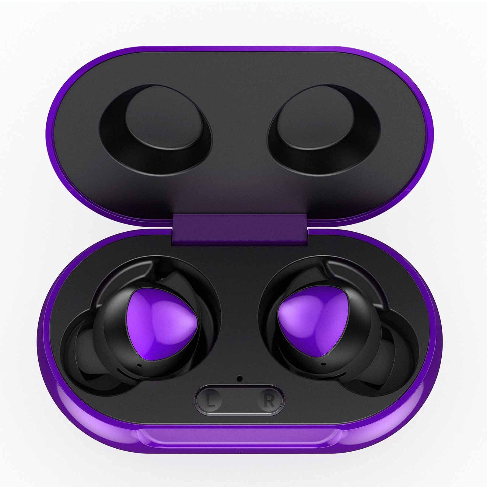 Urbanx Street Buds Plus True Wireless Bluetooth Earbuds - Noise Isolating in-Ear Headphones for Samsung Galaxy Tab Pro 10.1 LTE - Purple (US Version with Warranty) - Perfect for Workouts, Commuting & Travel