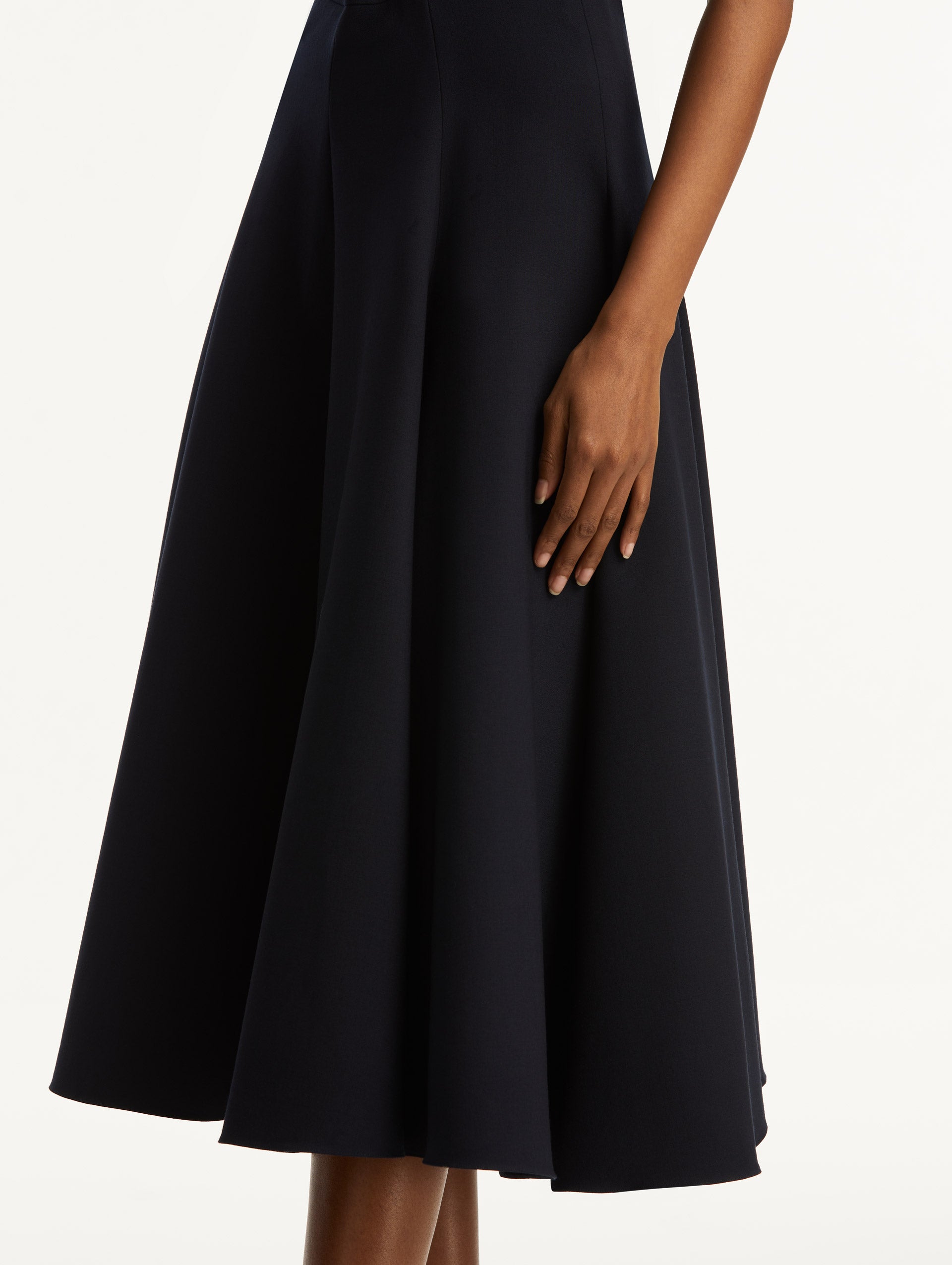 Flared Stretch Wool Skirt for Women - Comfortable & Elegant Mid-Length Skirt - Perfect for Office, Party & Fall/Winter Outfits