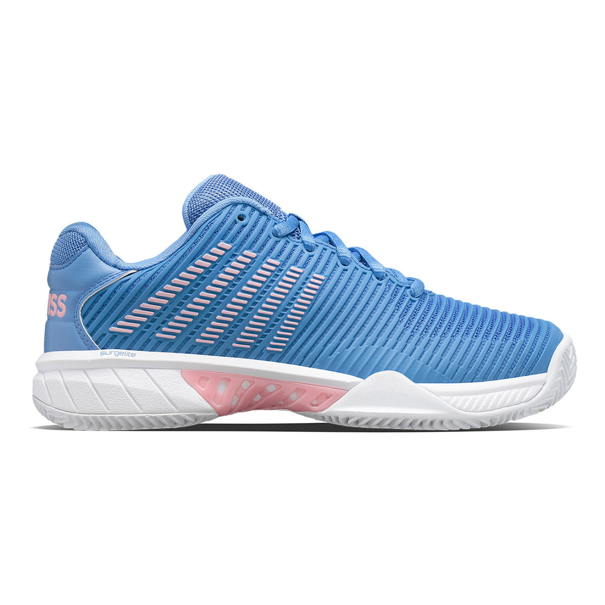 K Swiss Hypercourt Express 2 Women's Clay Court Tennis Shoes - Lightweight & Durable for Optimal Performance | Blue & Pink Colorway | Perfect for Competitive Matches & Casual Court Play