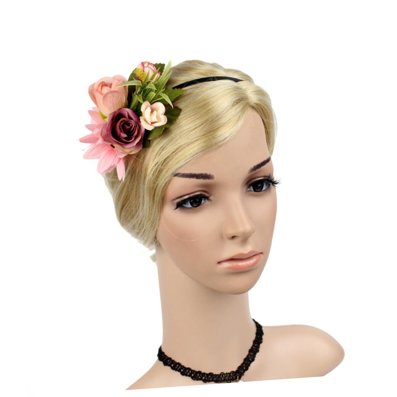 FRCOLOR Floral Headband for Women - Elegant Flower Tiara Hair Accessories for Spring, Easter, Wedding, Bridal Party & Bridesmaid | Perfect for Garden Party, Tea Party, Boho Festival & Special Occasions