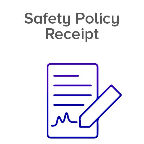 Safety Policy Receipt - Printable Workplace Safety Compliance Document | Perfect for OSHA Inspections, Employee Training & Office Safety Records
