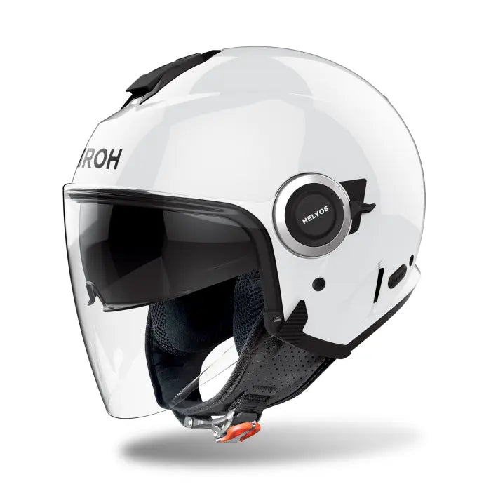 Airoh Helyos Gloss White Motorcycle Helmet - Lightweight DOT Certified Full Face Helmet for Men & Women - Perfect for Street Biking, Racing & Commuting