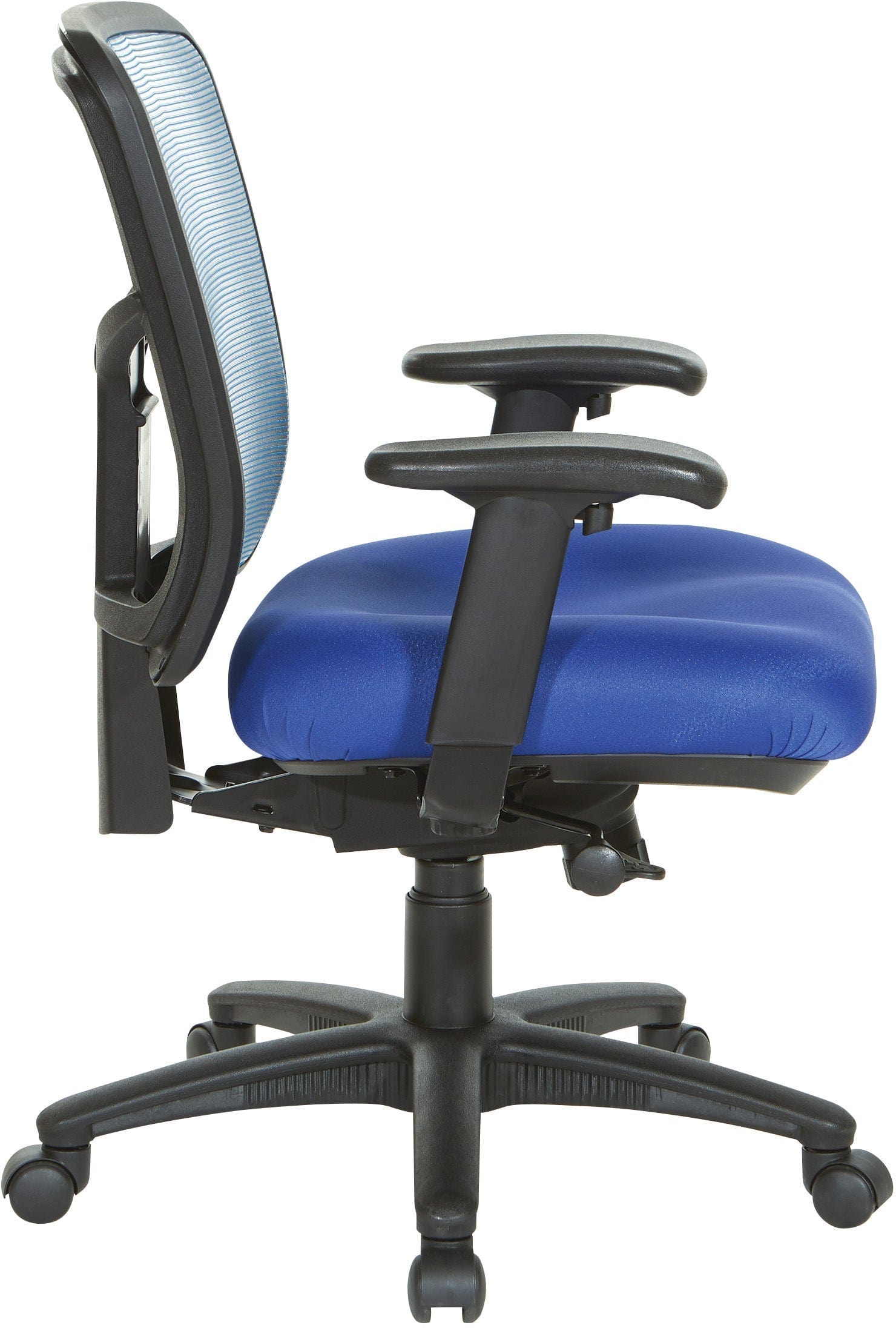 Office Star Grey Air Mesh Back Chair with Lumbar Support [92555] - Ergonomic Office Chair for Home & Work Comfort