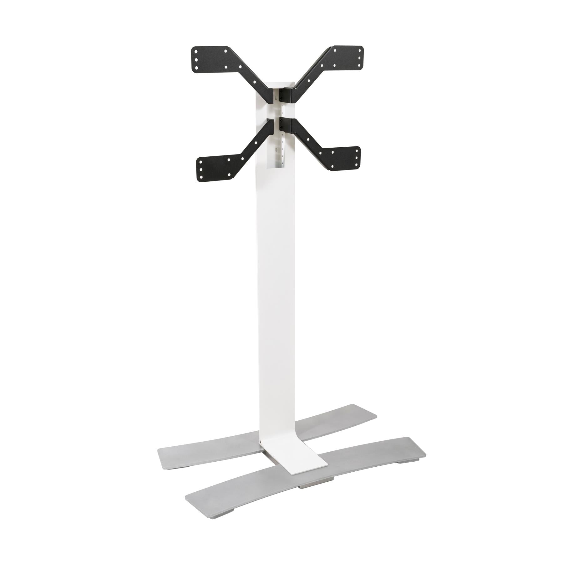 Salamander Acadia Mobile TV Stand - XLarge White for 70-90 Inch TVs - Rolling TV Cart with Adjustable Shelves for Living Room, Bedroom, or Home Theater