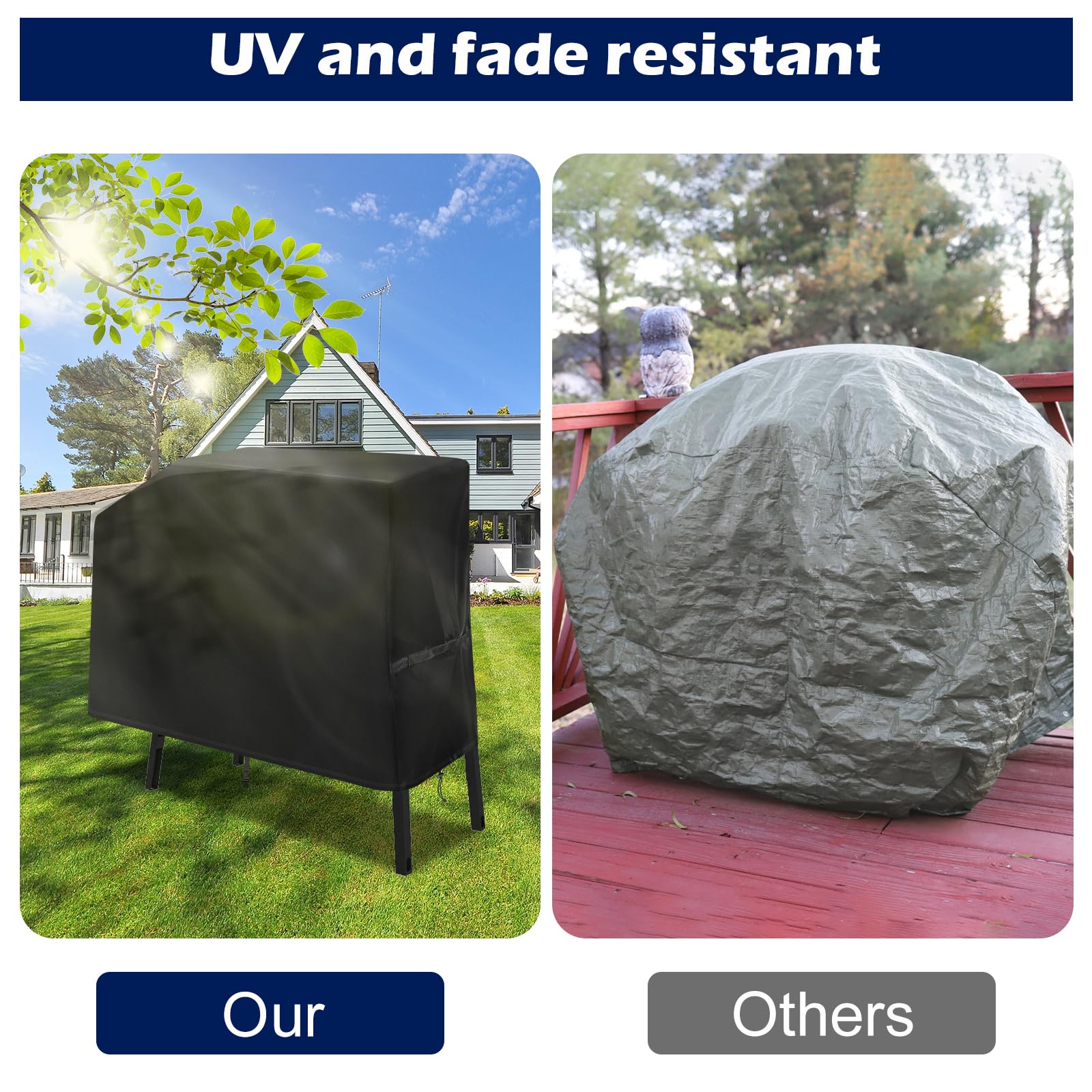 Blackstone 22 & 17 Inch Griddle Grill Cover - Waterproof, UV Resistant, Rip-Proof Material with Hood & Stand (Cover Only) - Perfect for Outdoor Cooking, Camping, and Backyard BBQs