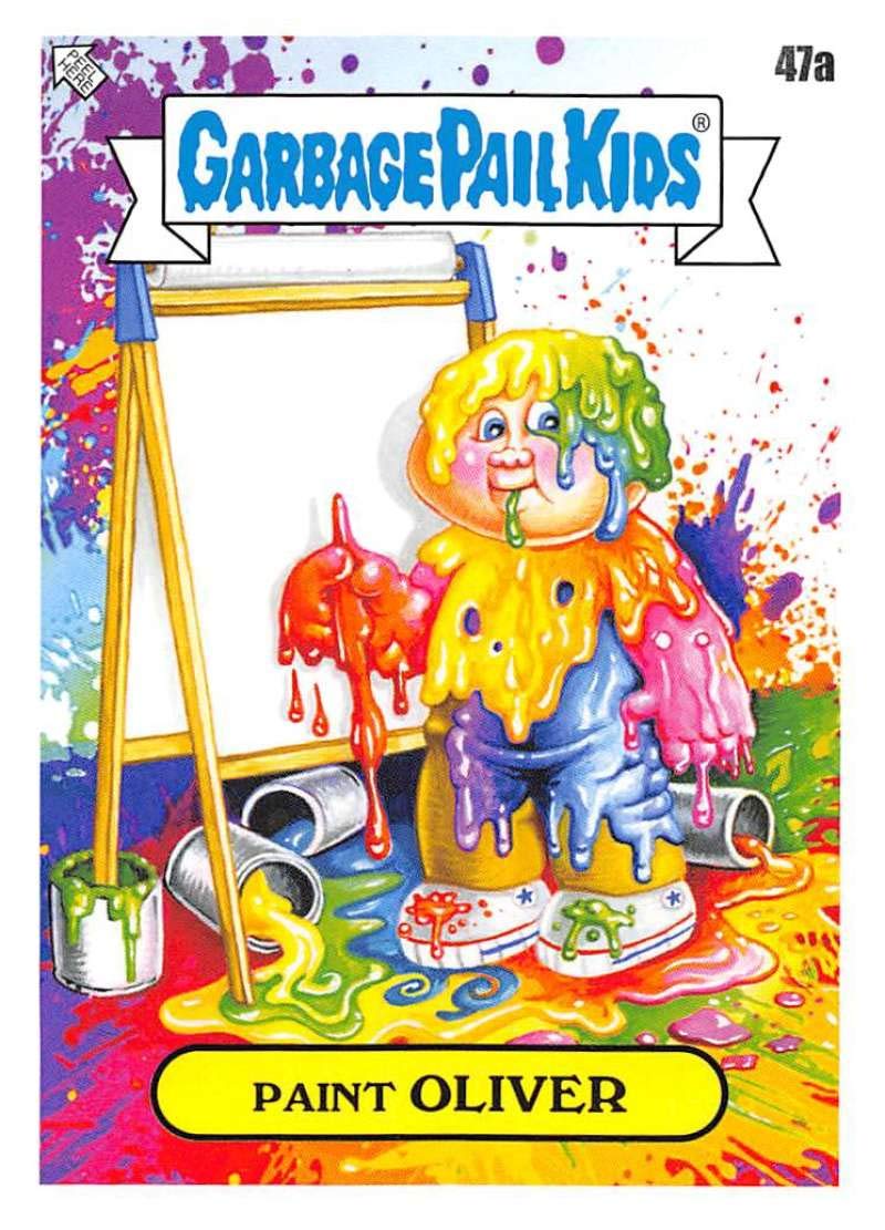 2020 Garbage Pail Kids Late to School #47A PAINT OLIVER Trading Card - Rare Collectible for Card Game Enthusiasts | Perfect for Trading, Collecting & Displaying in Home or Office