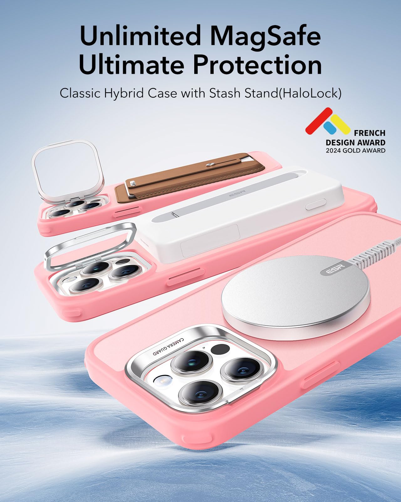 ESR iPhone 15 Pro Max Case with MagSafe - Military Protection & Stand for Work & Travel