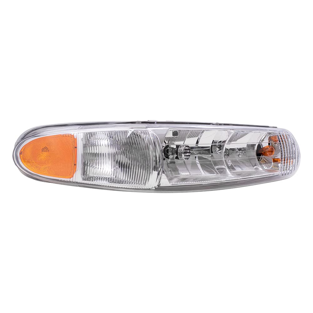 Brock Replacement Headlight Assembly Set - Driver & Passenger Side Compatible with 1997-2005 Buick Century (Part Numbers 19244639, 19244638) - Perfect for Night Driving & Vehicle Restoration Projects