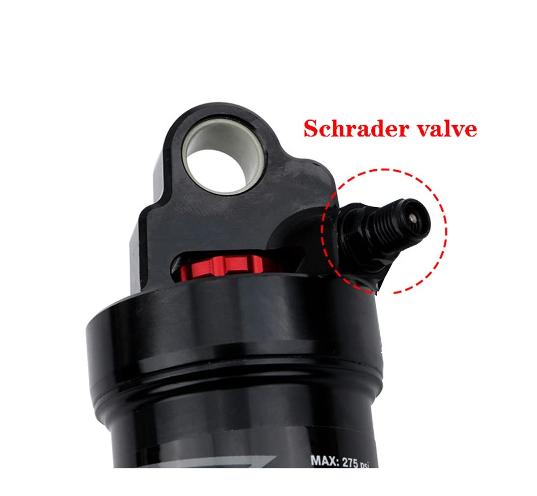 Mountain Bike Rear Shock Absorber - Adjustable Rebound, Remote Lockout & Air Compression - 165mm/190mm/200mm/210mm Rear Suspension (Black) - Perfect for Trail Riding, Downhill & MTB Adventures
