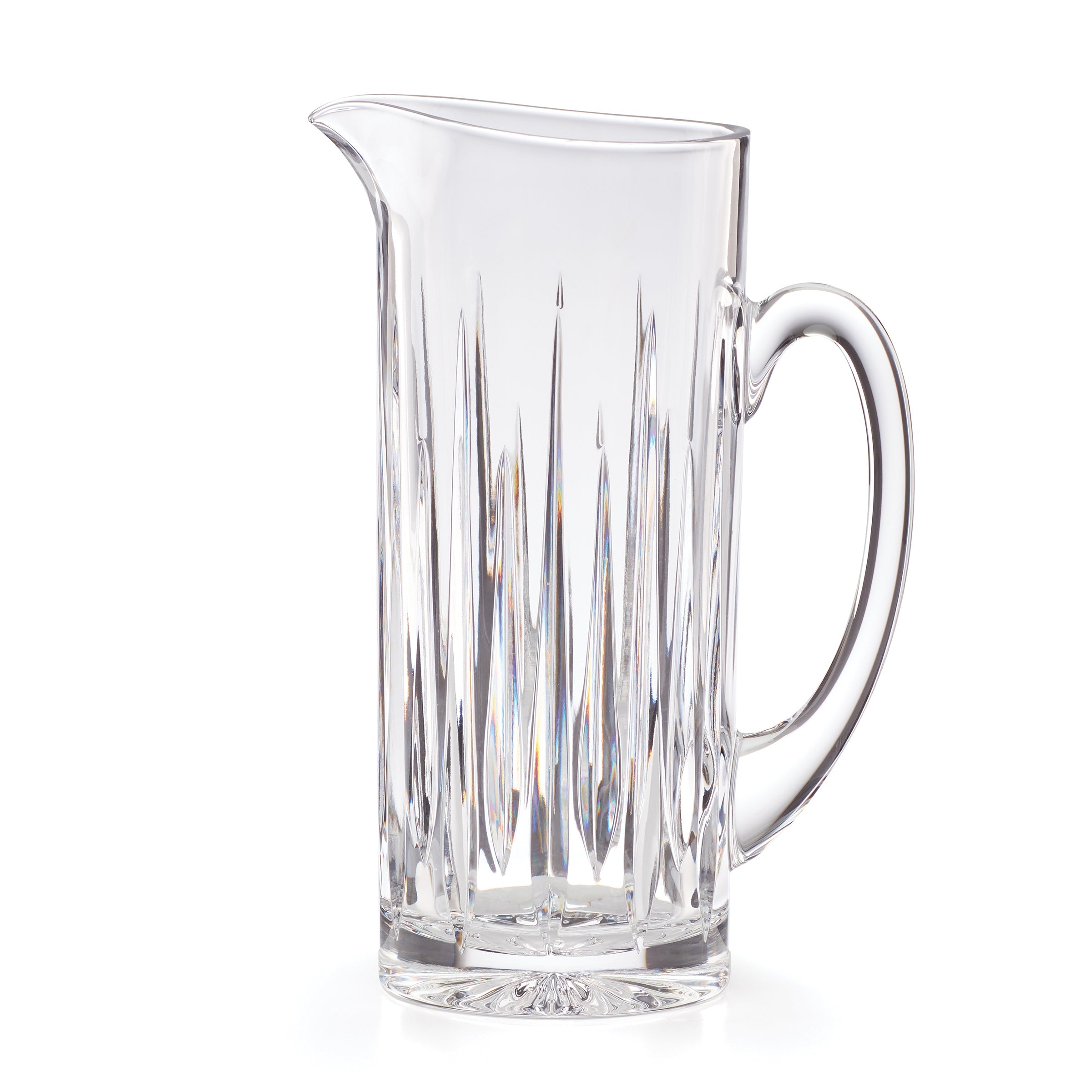 Premium Soho Crystal Tall Bar Pitcher - 32oz Glass Water Pitcher with Elegant Design for Cocktails, Iced Tea & Lemonade - Perfect for Home Bars, Parties & Restaurants