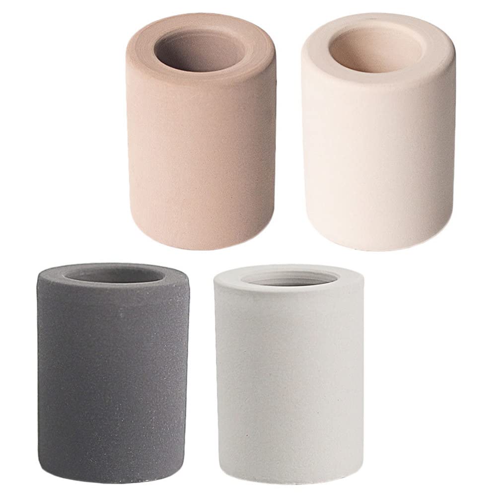 4-Piece Diatomite Toothbrush Holder Set - Countertop Makeup & Pen Organizer for Bathroom, Kitchen, and Travel - Eco-Friendly Home Decor for Electric Toothbrushes & Household Essentials