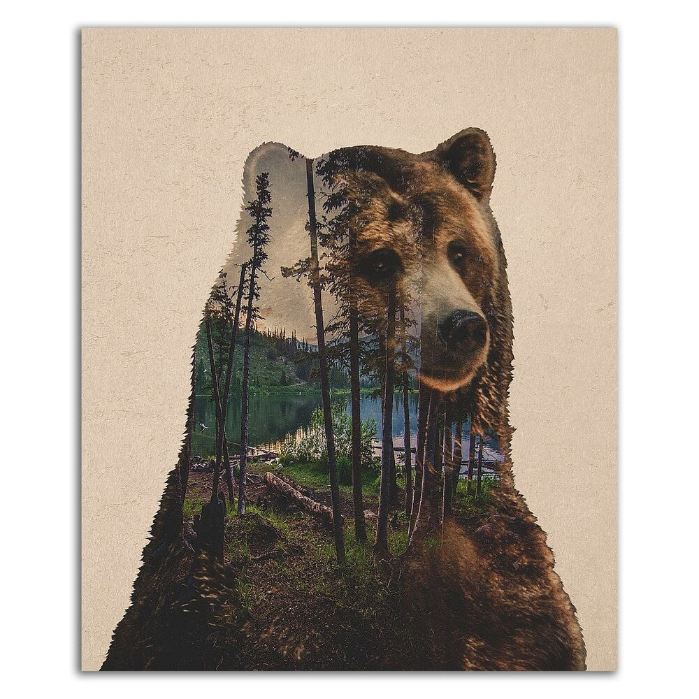 Bear Lake by Davies Babies - Premium Canvas Wall Art Print, Ready to Hang - Perfect for Nursery, Living Room & Bedroom Decor