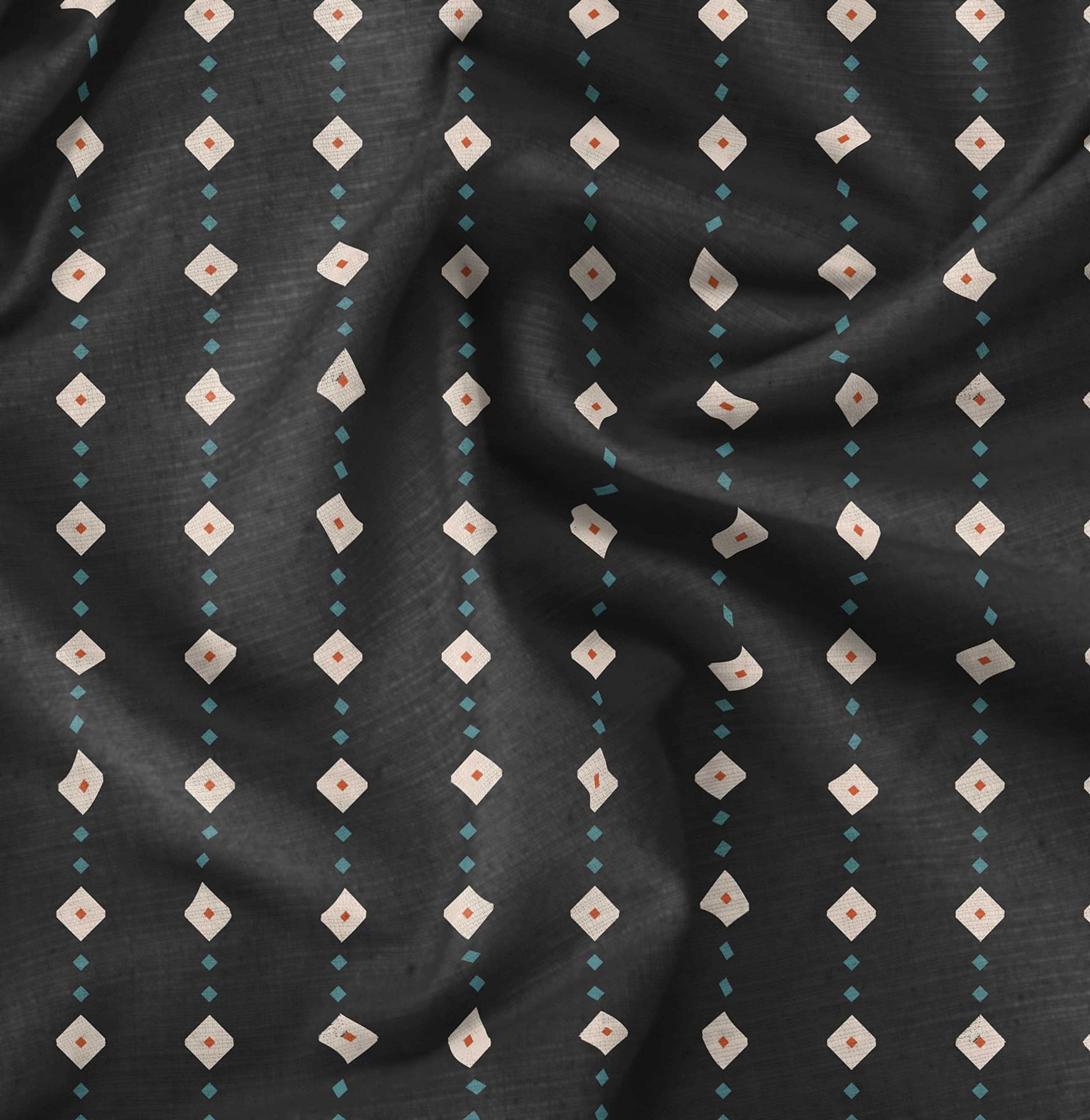 Soimoi Moss Georgette Gray Fabric by The Yard - 42 Inch Wide Diamond Geometric Print Fabric for Dresses, Curtains & DIY Crafts - Elegant Classic Printed Fabric for Fashion & Home Decor