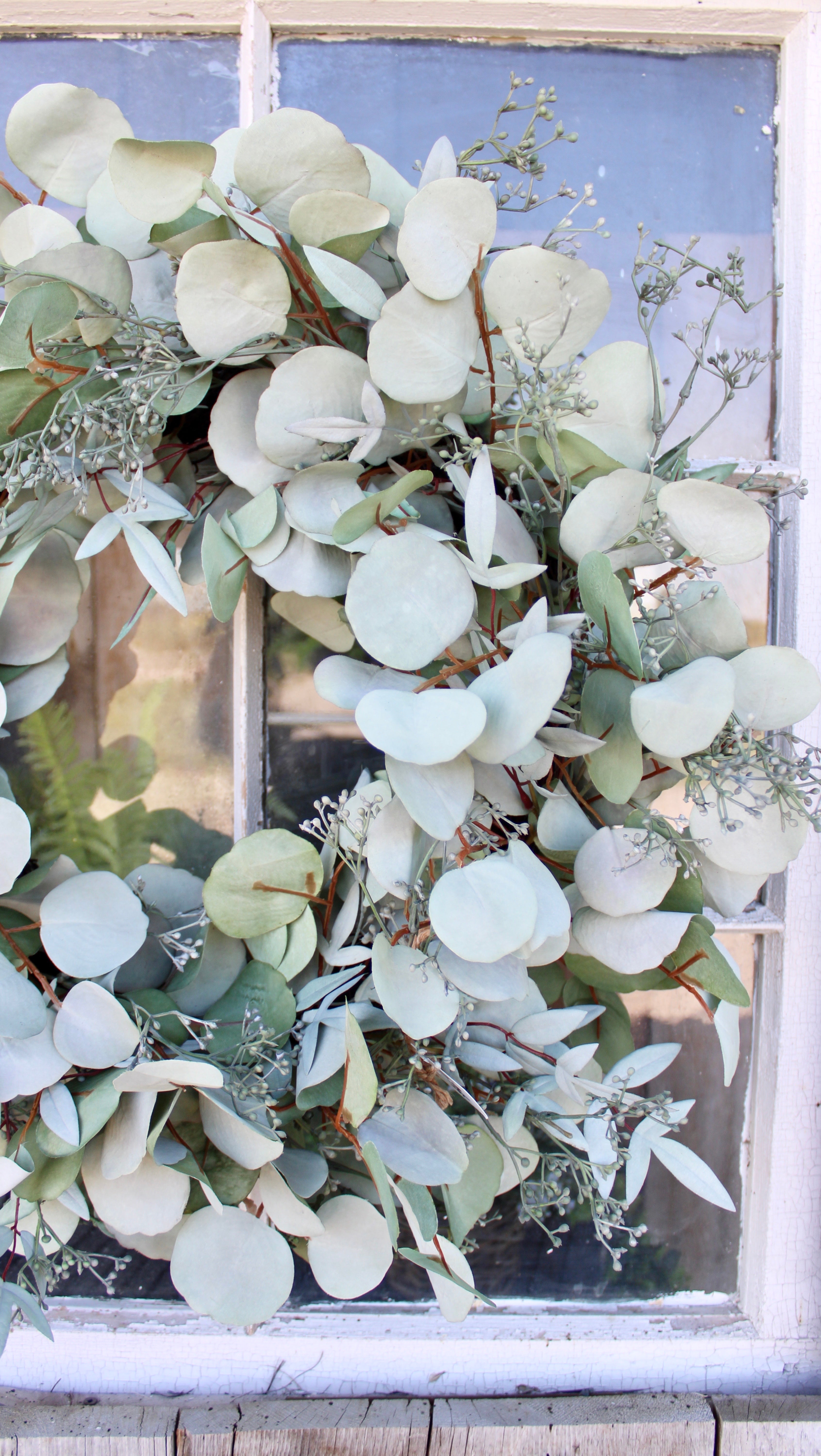 Eucalyptus & Berry Wreath - Elegant Floral Wreath for Front Door, Christmas, Holiday & Home Decor - Perfect for Seasonal, Wedding & Farmhouse Decorations