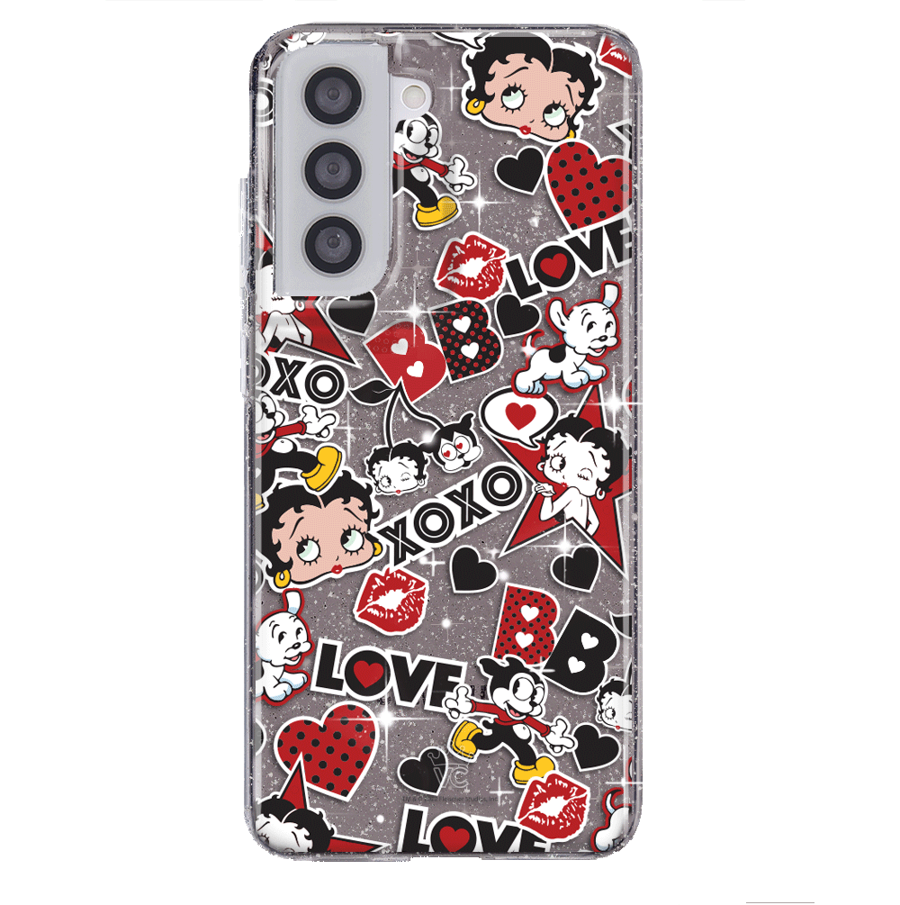 Betty Boop Glitter Samsung Phone Case - Stylish & Protective Cover for Samsung Galaxy S21/S20/Note 20 - Perfect for Everyday Use, Parties & Gift Giving