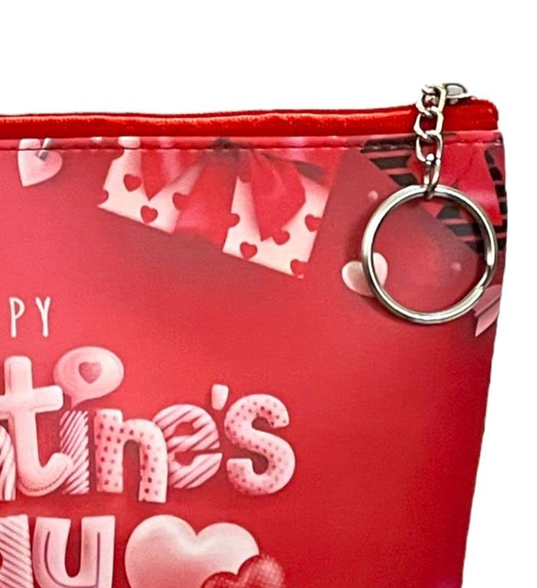 Valentine's Day Gifts for Women - 2 Piece Set (Makeup Pouch & Coin Purse Wallet) | Cosmetic Organizer, Travel Jewelry Storage Bag | Perfect Gift for Girlfriend, Wife, Mother, Sister | Birthday, Anniversary, Christmas Present