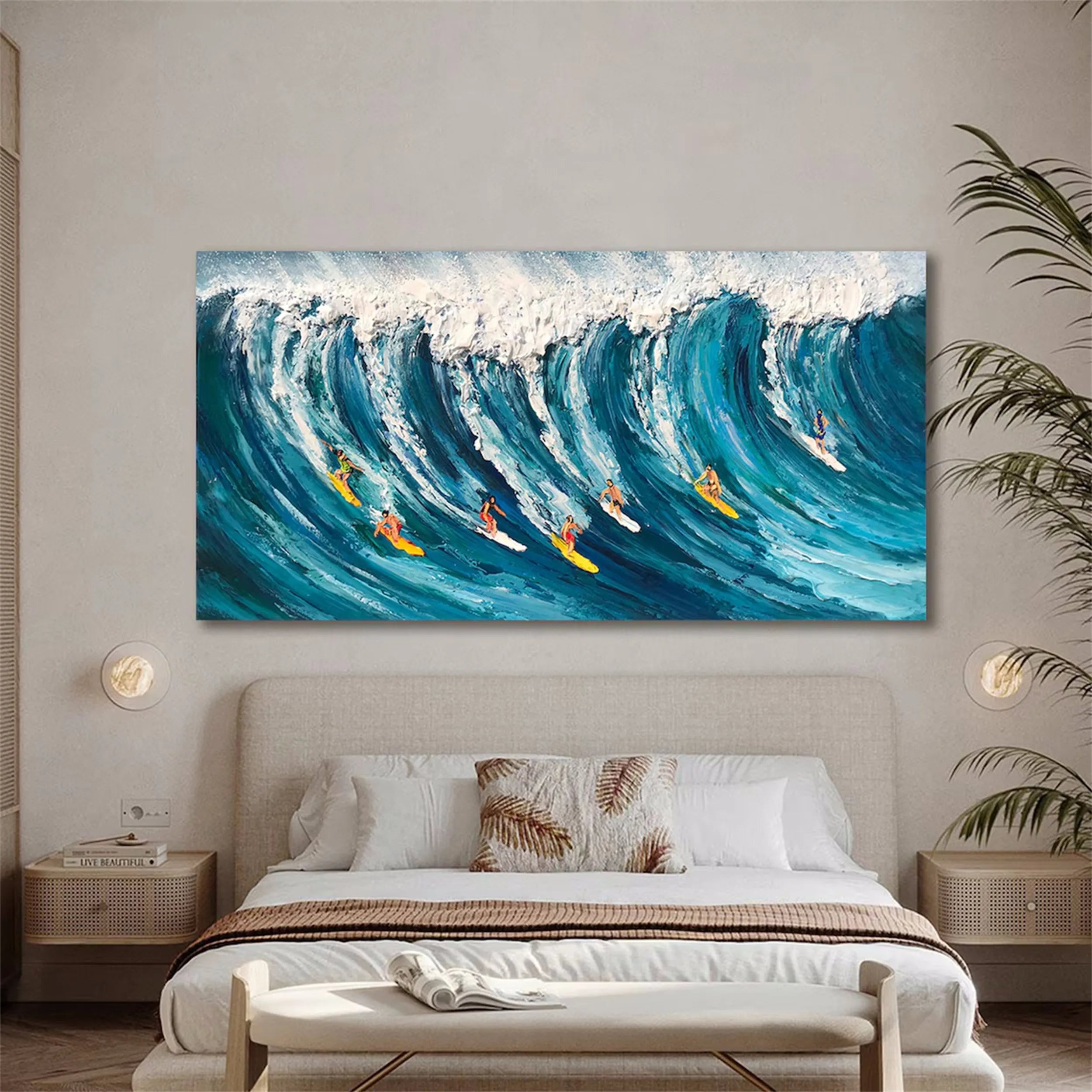 Ocean and Sky Painting #OS122 - Stunning Seascape Wall Art for Home & Office Decor - Perfect for Living Room, Bedroom, or Office Spaces