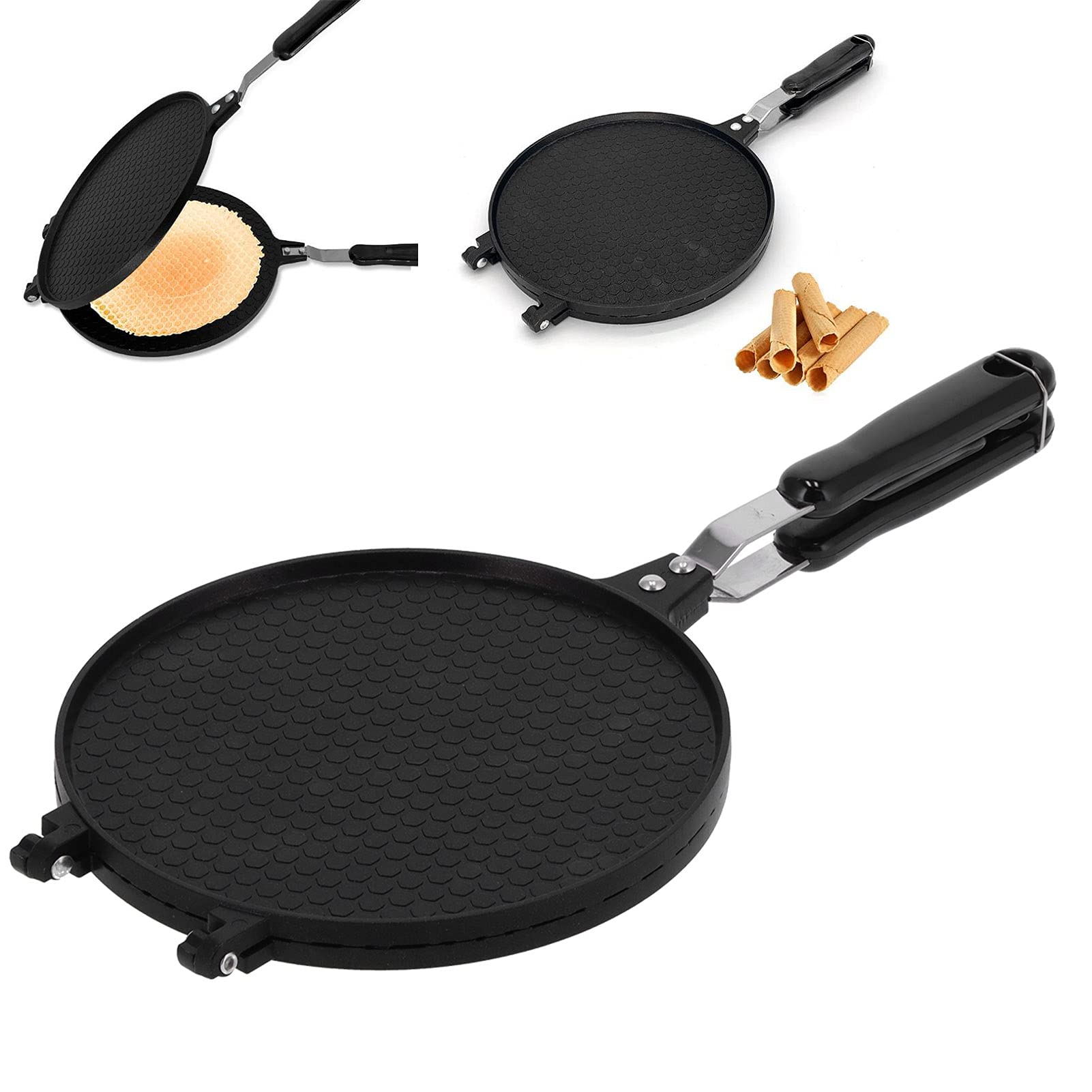 Non-Stick Omelet Maker & Waffle Cone Machine - Electric Egg Roll Cone Maker for Crispy Creations | Perfect for Breakfast, Desserts & Party Snacks