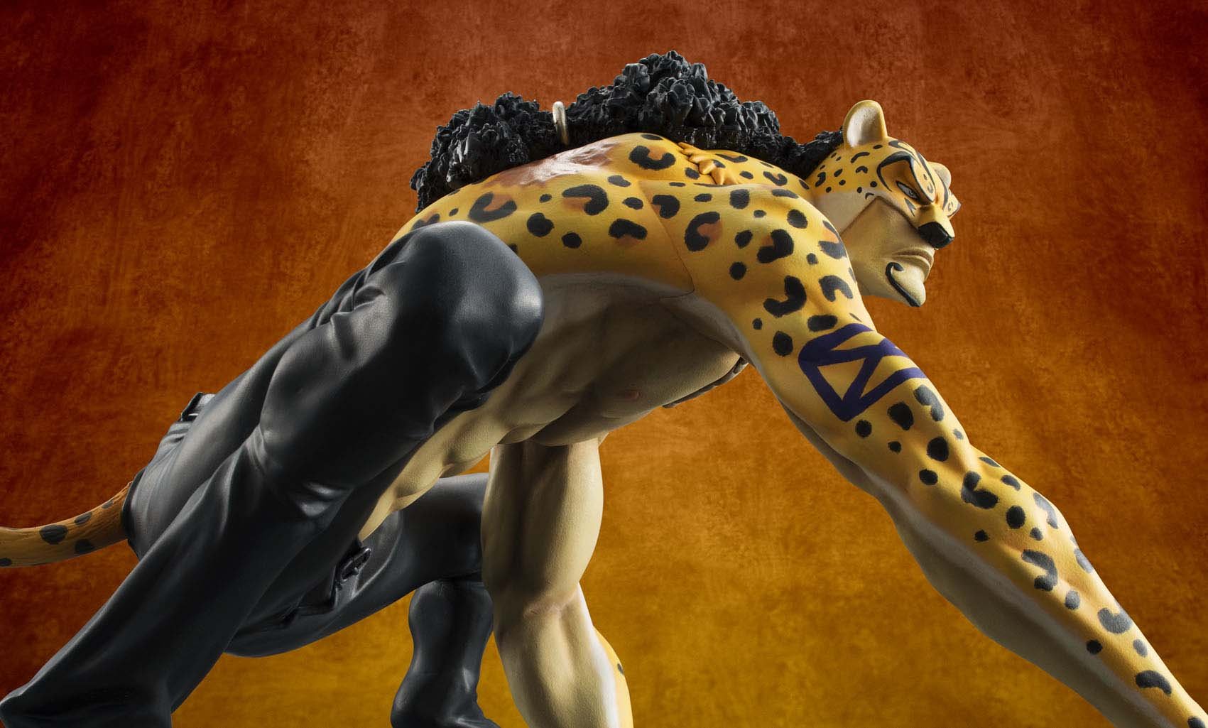 Megahouse One Piece P.O.P. Portrait of Pirates Leopard Version Rob Lucci PVC Figure - Premium Anime Collectible for Display & Home Decoration