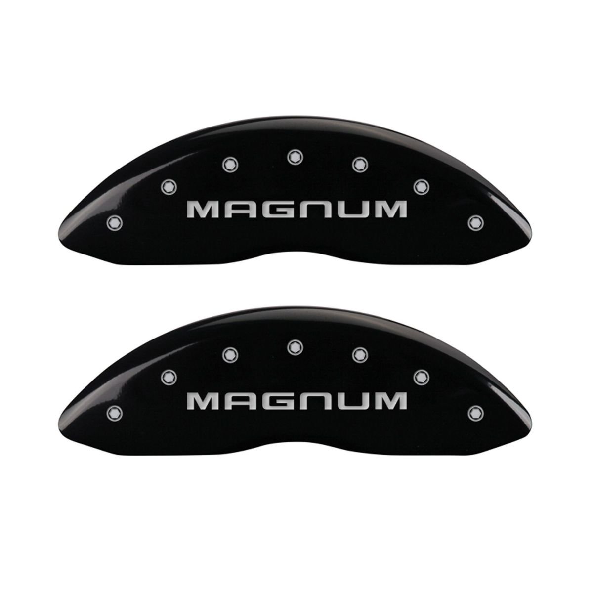 MGP Caliper Covers 12005SMGMBK - Magnum Black Brake Caliper Covers Set of 4 (Front & Rear) - High-Quality Engraved Design for Enhanced Vehicle Appearance - Perfect for Car Enthusiasts & Auto Customization