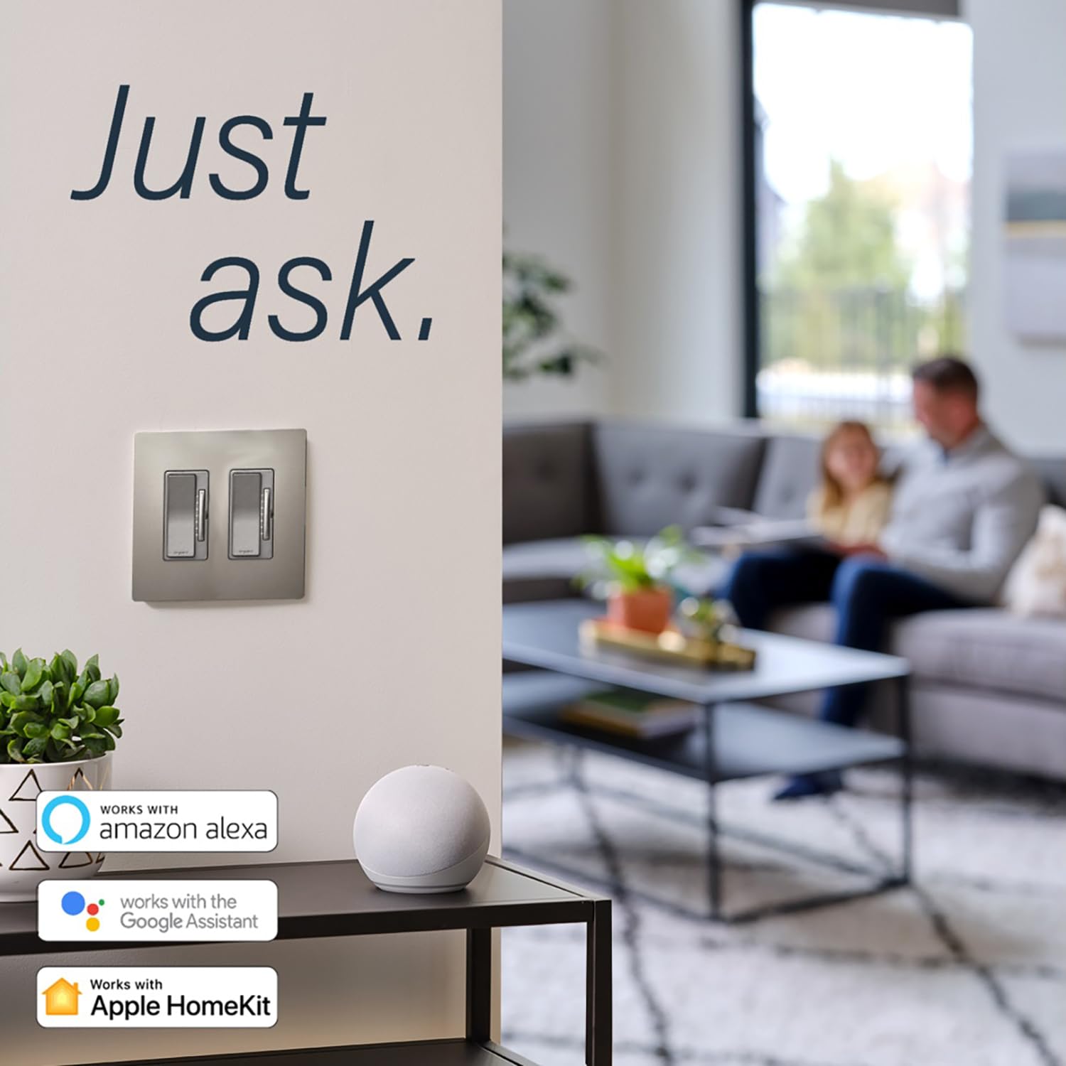 Legrand Radiant WNRL33NI Wireless Smart Light Switch - Works with Alexa, Google Assistant & Apple HomeKit - Netatmo Enabled for Home/Away Automation - Nickel Finish (1-Pack) | Perfect for Smart Homes, Bedrooms & Living Rooms
