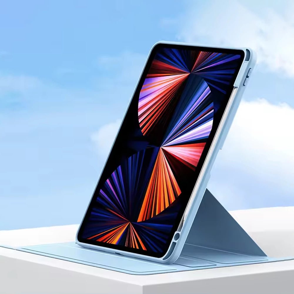 FlexiSnap 360° Rotating Smart Leather iPad Case with Auto Sleep/Wake - Perfect for Work, Travel & Home Use (Compatible with iPad Pro/Air)