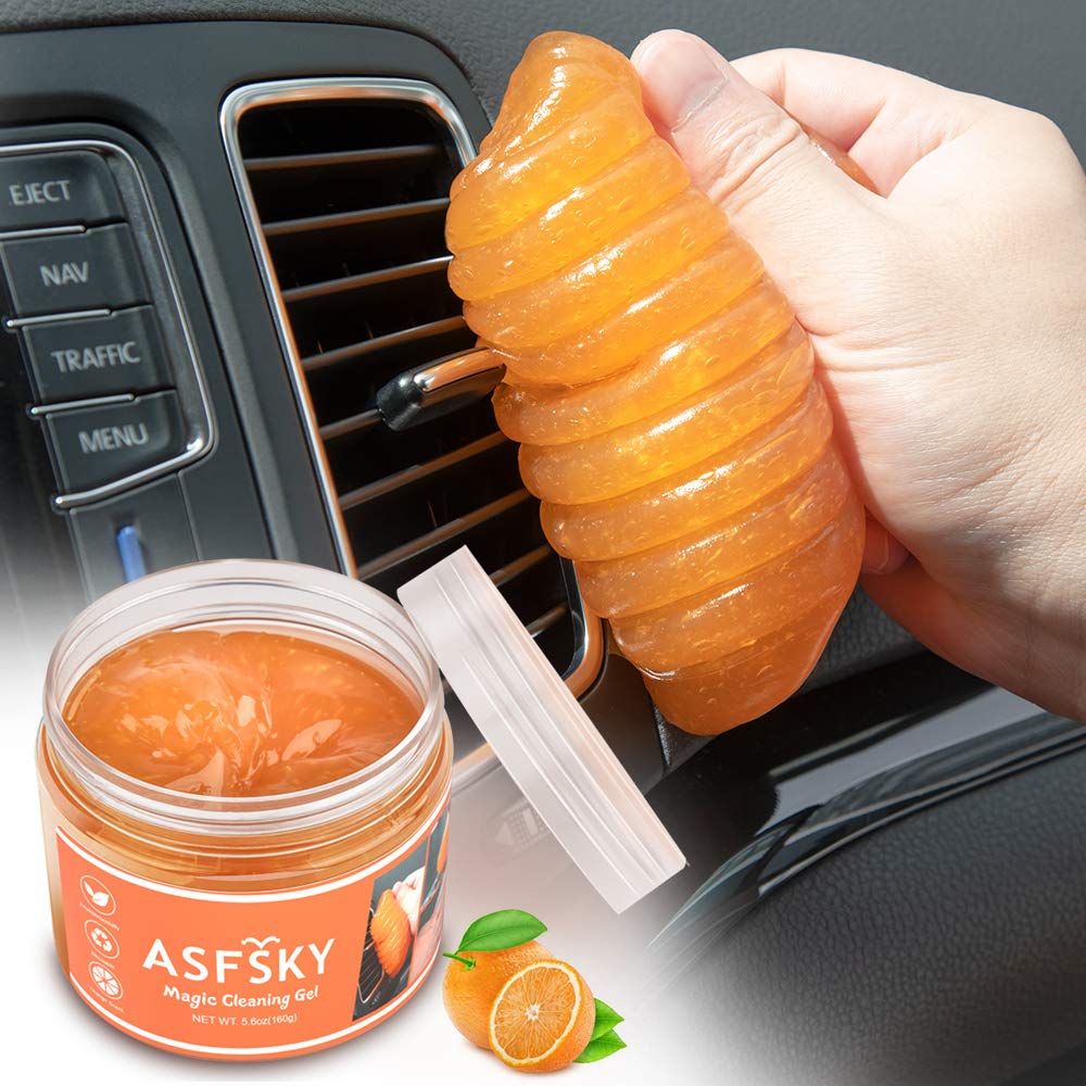 **ASFSKY Car Cleaning Gel - Auto Detailing Putty for Dust Removal from Air Vents, Dashboard & Cup Holders | Reusable Car Interior Cleaner for Deep Cleaning | Perfect for Cars, Trucks & SUVs**    *(Use Case: Ideal for quick car detailing, removing stubborn dust from tight spaces, and keeping your vehicle's interior spotless.)*