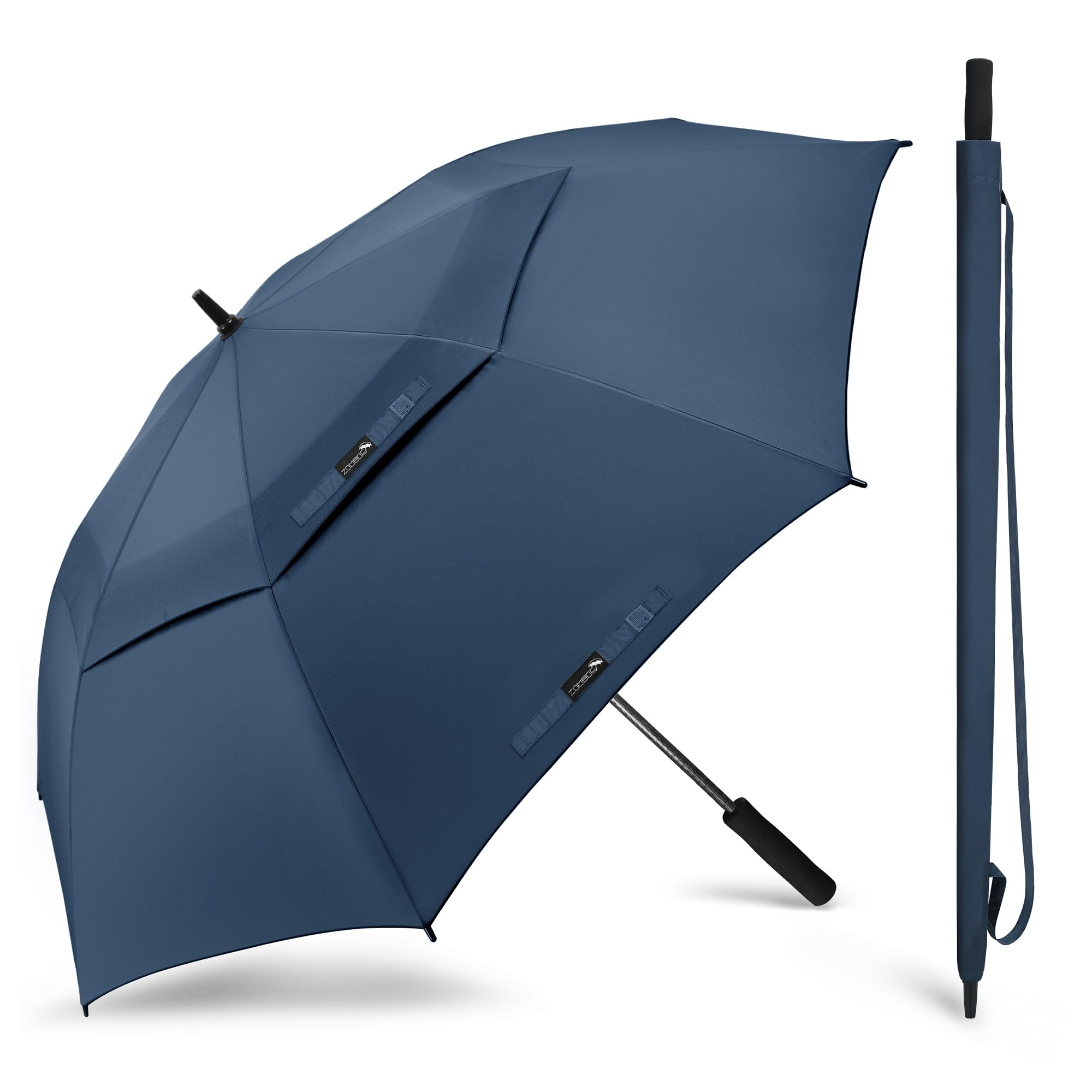 ZOMAKE 80 Inch Extra Large Windproof Golf Umbrella - Double Canopy Vented Design for Rain Protection, Manual Open Push Cart Umbrella for Men & Women | Perfect for Golfing, Outdoor Sports, Beach, and Everyday Use