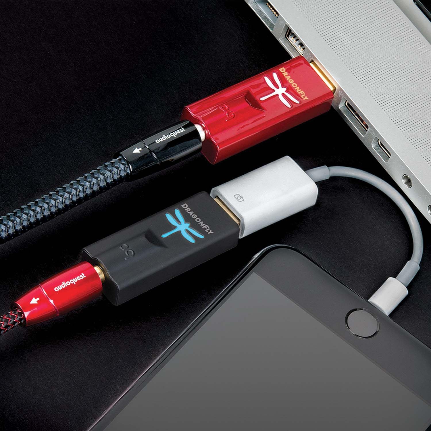 AudioQuest DragonFly Red USB DAC & Headphone Amplifier - High-Resolution Audio Converter for Laptop, PC & Smartphone - Perfect for Music Lovers, Audiophiles & Home Office Use