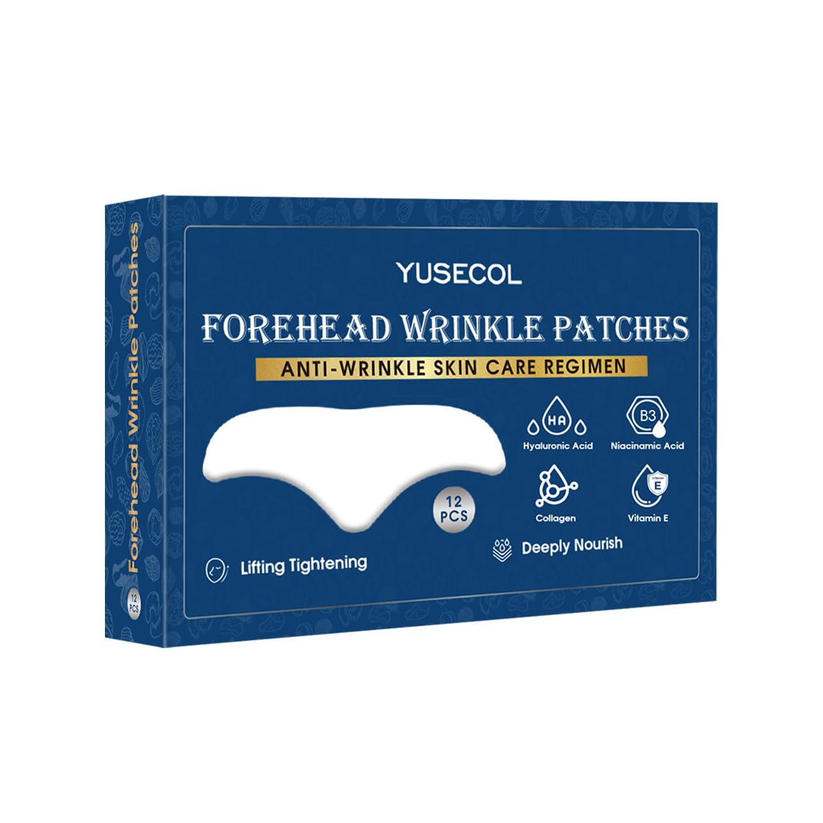 12Pcs Anti-Wrinkle Forehead Patches with Aloe, Niacinamide, Collagen & Vitamin E | Wrinkle Smoothing Treatment for Forehead Lines | Prevent & Reduce Fine Lines – Perfect for Overnight Use & Daily Skincare Routine