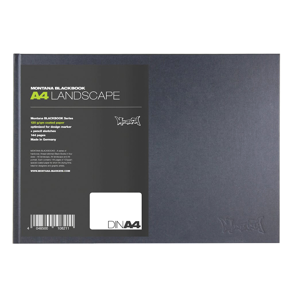 Montana Hardcover Blackbook A4 Landscape - Premium Sketchbook for Artists, Drawing & Sketching - Perfect for Travel, Studio & Outdoor Art Projects
