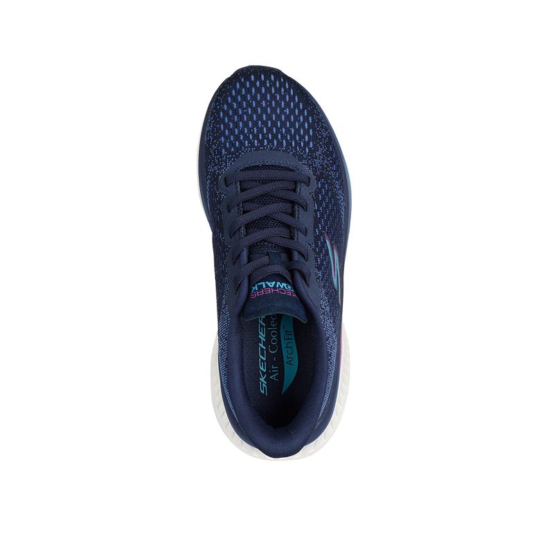 GO WALK MAX CUSH ARCH FIT Comfortable Walking Shoes for Men & Women - Lightweight & Supportive (Style #125581/NVPR) - Perfect for Walking, Travel & Everyday Wear
