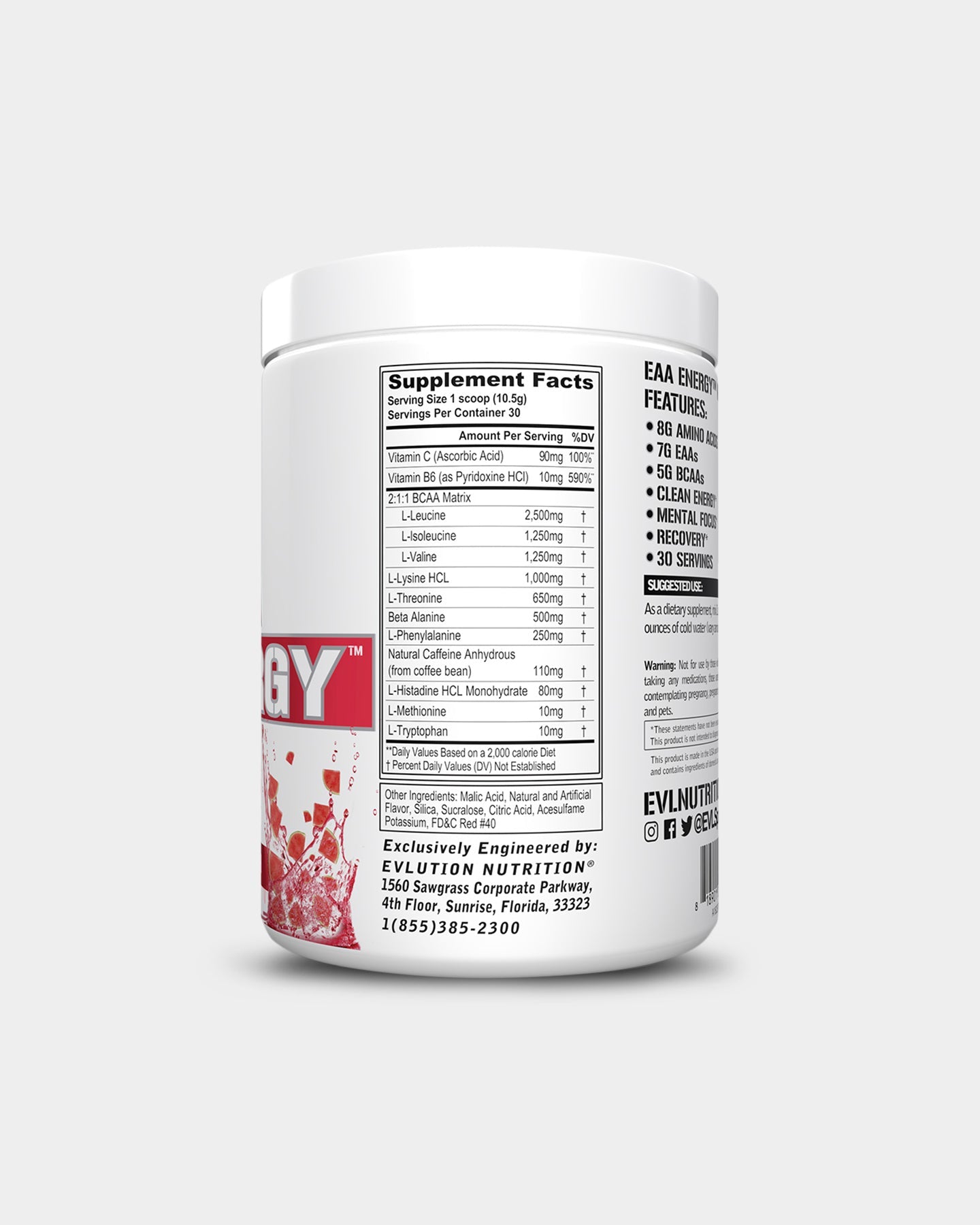 EVLUTION NUTRITION EAA Energy - Essential Amino Acid Supplement for Workout Recovery & Muscle Growth | Pre-Workout & Post-Workout Drink for Athletes & Fitness Enthusiasts