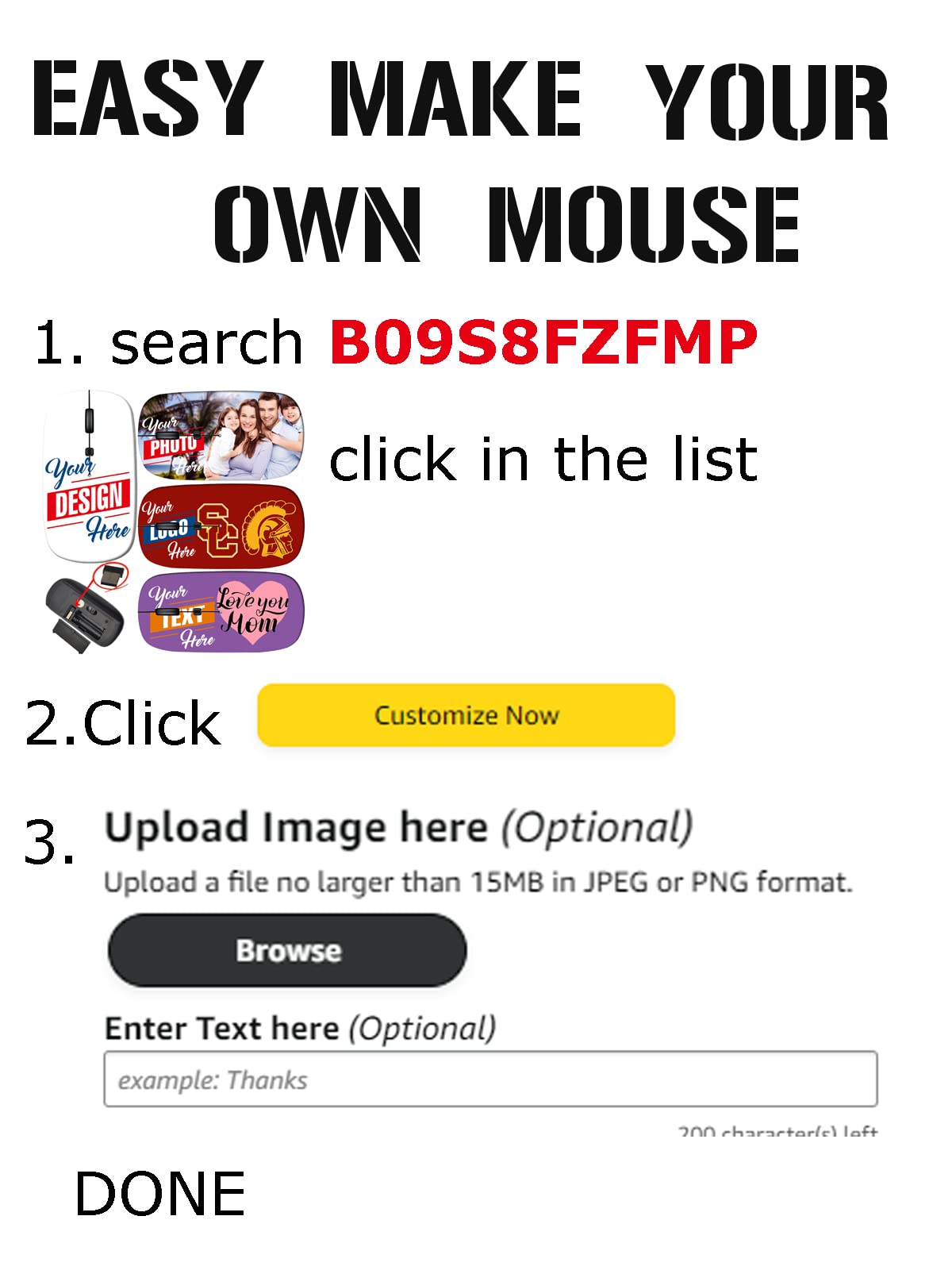 Wireless Mouse for Mac & PC - 2.4GHz Portable Travel Mouse with USB Receiver, Ergonomic Design for Laptops & Computers - Perfect for Office, Home & Travel Use (Made in USA)