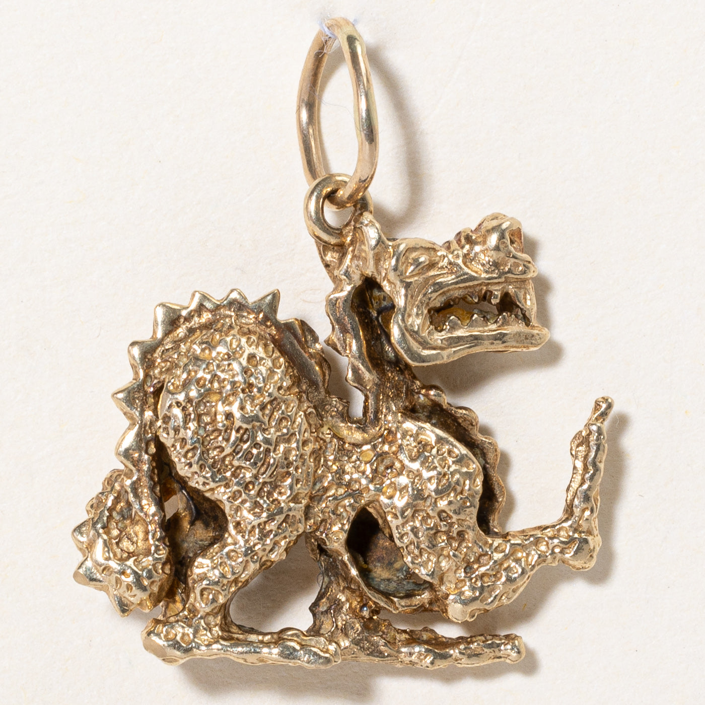 10K Yellow Gold Dragon Charm Pendant Necklace - Elegant Jewelry for Women & Men - Perfect for Gifts, Parties, and Special Occasions
