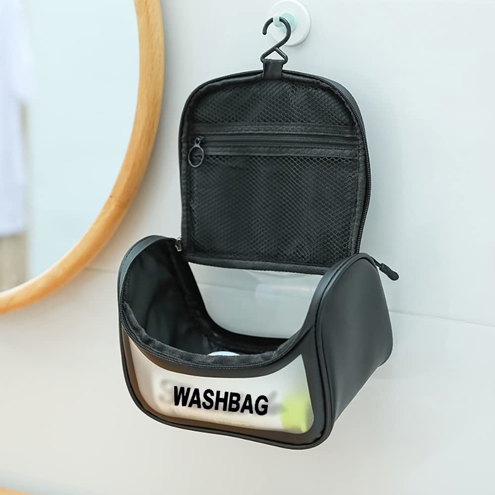 Anayo Large Cosmetic Organizer Bag for Women - Waterproof Makeup Pouch with Zipper, Travel Toiletry Storage Wash Bag - Perfect Gift for Girls & Women (Black) - Ideal for Travel, Gym & Daily Use