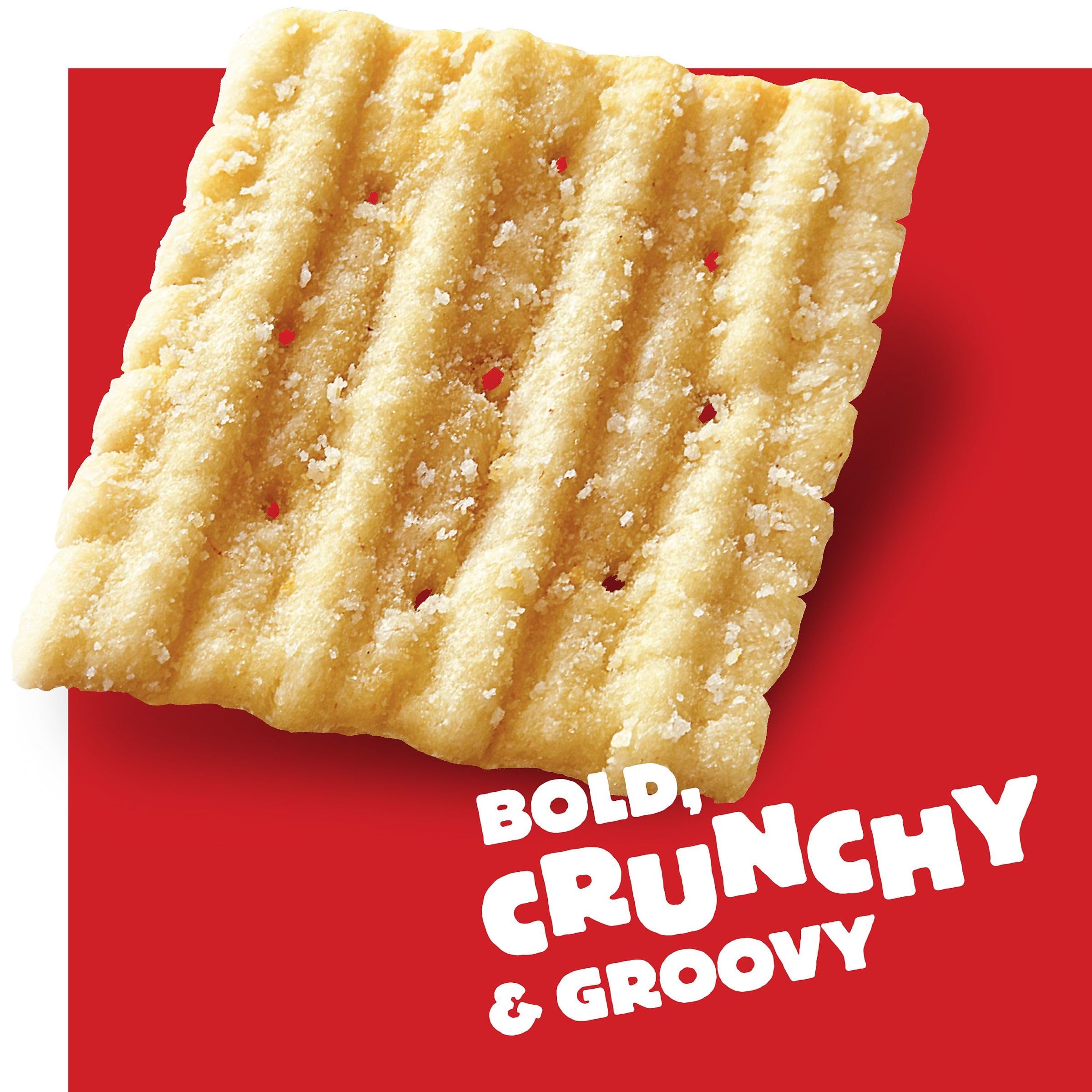 Cheez-It Grooves Crunchy Cheese Crackers - Sharp White Cheddar Flavor (9oz Box) | Perfect for School Lunches, Office Snacks & Party Platters | Delicious Cheese Snack for Kids & Adults
