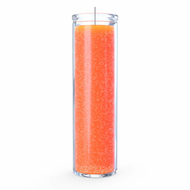 Orange 7-Day Prayer Candle for Home Blessings, Spiritual Cleansing & Manifestation | Fast-Burning Religious Candle for Altars, Rituals & Meditation