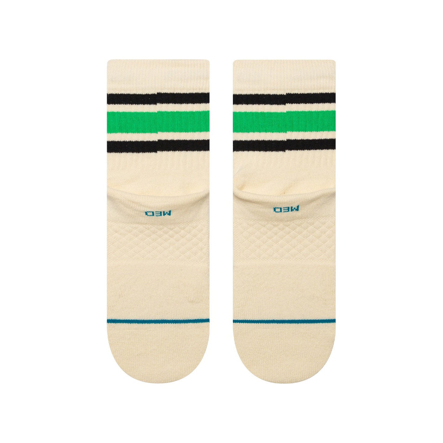 Men's Green Quarter Socks - Comfortable Athletic Crew Socks for Running, Hiking & Everyday Wear | Boyd QTR Performance Socks