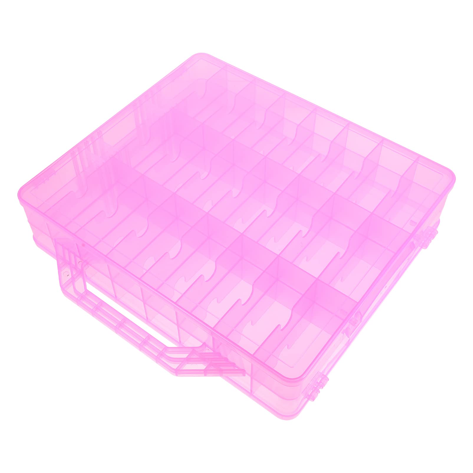 Lurrose 48 Bottle Gel Nail Polish Organizer Case - Universal Nail Polish Storage with Handle for Essential Oils & Makeup | Portable Display Holder for Salon, Home, and Travel Use
