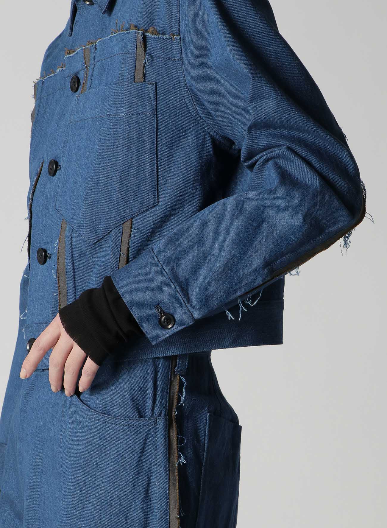 10oz Denim Panelled Jacket for Men & Women - Stylish Casual Outerwear for Everyday Wear, Street Fashion, and Outdoor Activities