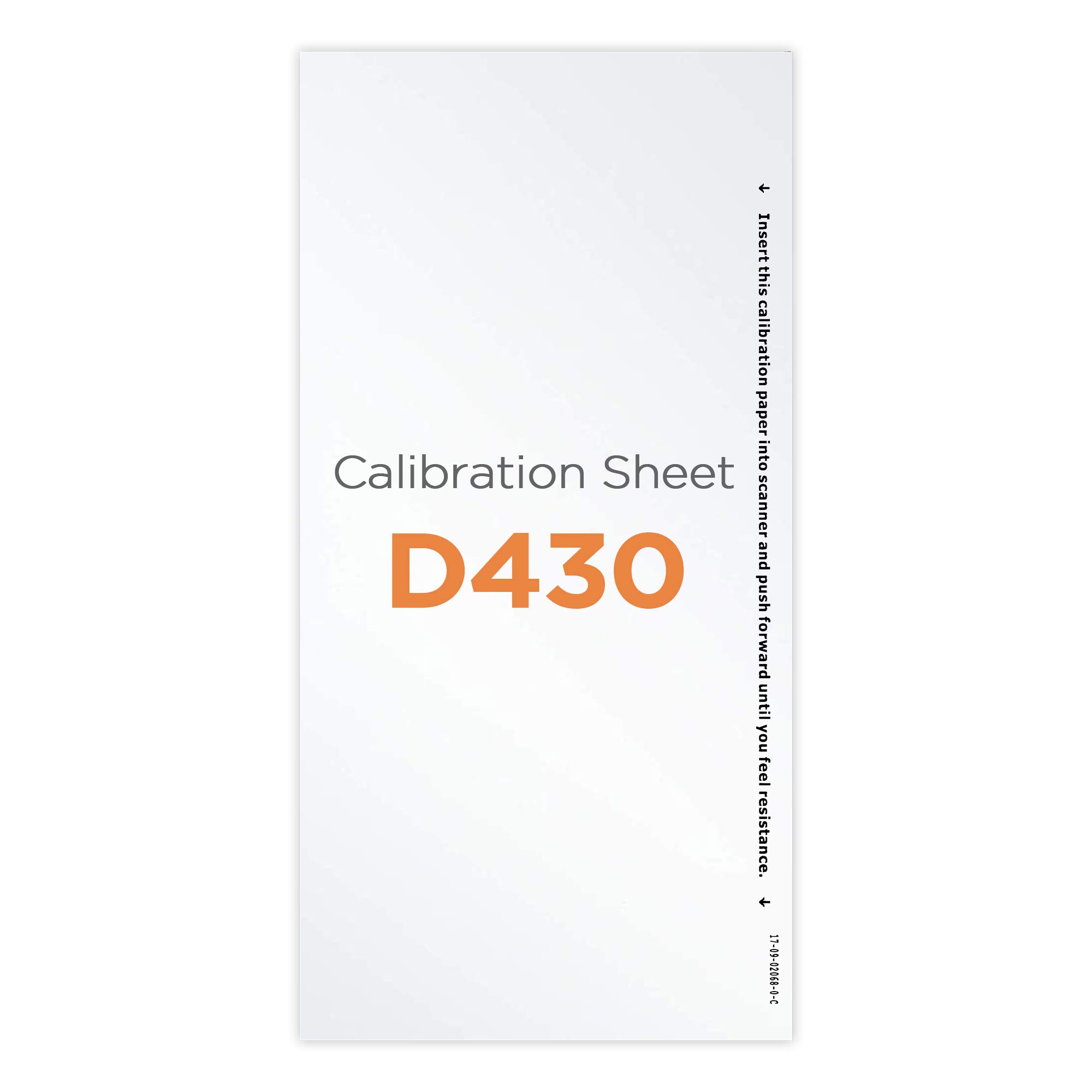 Plustek Calibration Control Sheet for D430 Document Scanner - High Precision Alignment Tool for Office, Library & Archival Digitization Projects