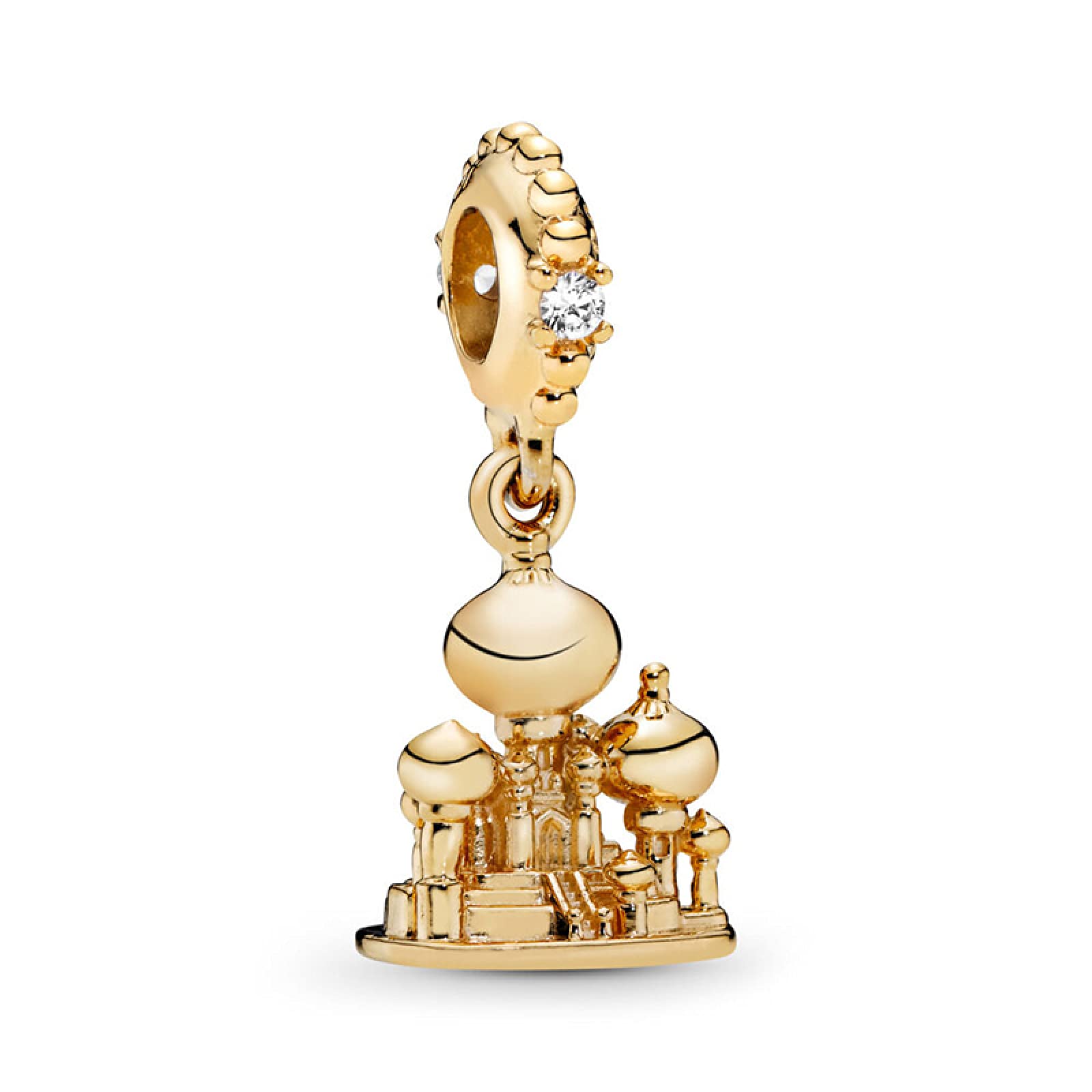 Gold Plated Aladdin Agrabah Castle & Mosque Charms - Compatible with Pandora Bracelets, DIY Jewelry for Women - Perfect for Disney-Themed Gifts, Cosplay & Arabian Nights Party Accessories