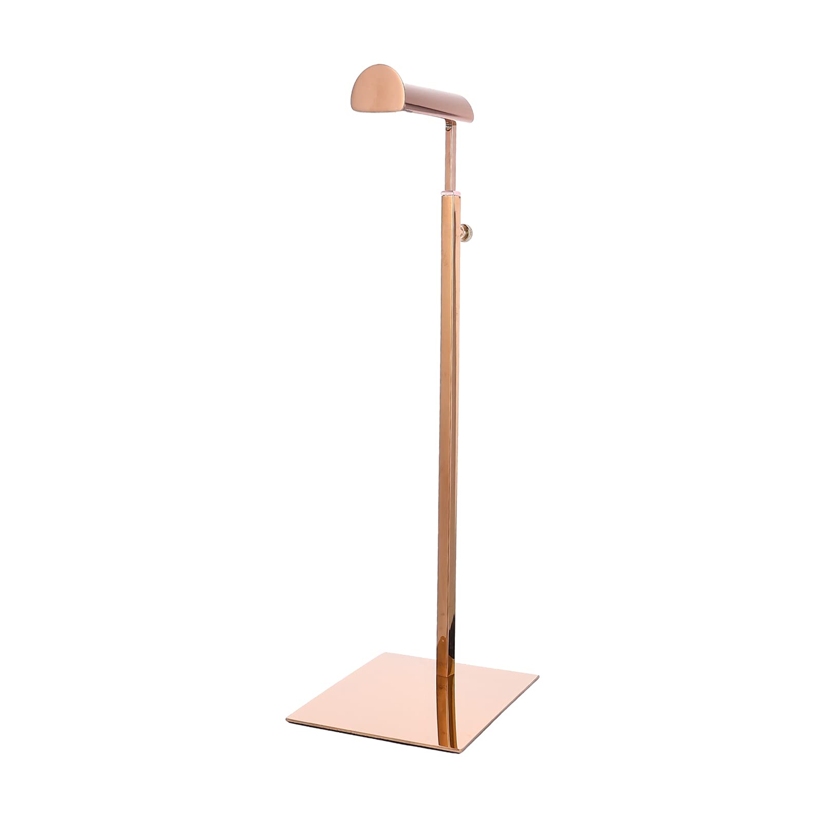 Adjustable Metal Handbag Display Stand - Single Side Purse Rack for Retail Countertops | Rose Gold Wallet & Bag Holder | Perfect for Boutique, Department Store & Home Closet Organization