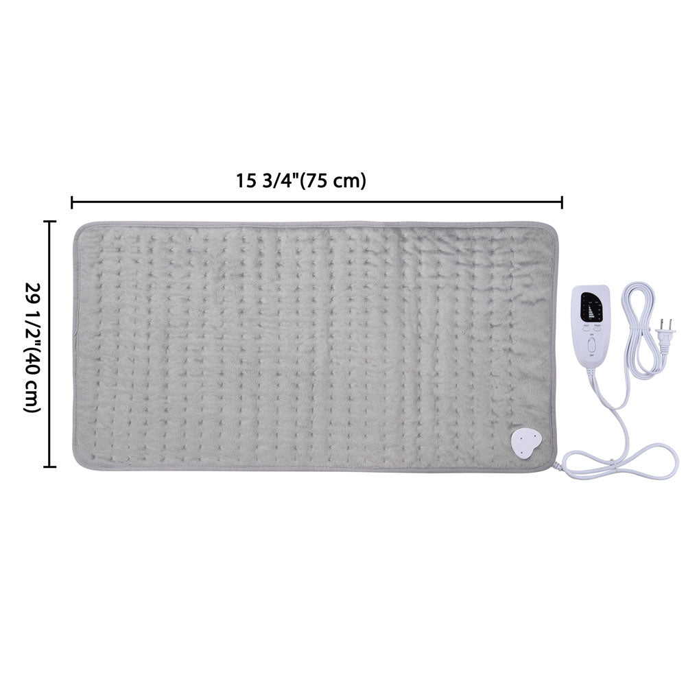 TheLAShop Washable Electric Heating Pad - 16x30 Inch Moist & Dry Heat Therapy for Back Pain Relief - Perfect for Home, Office, and Travel Use