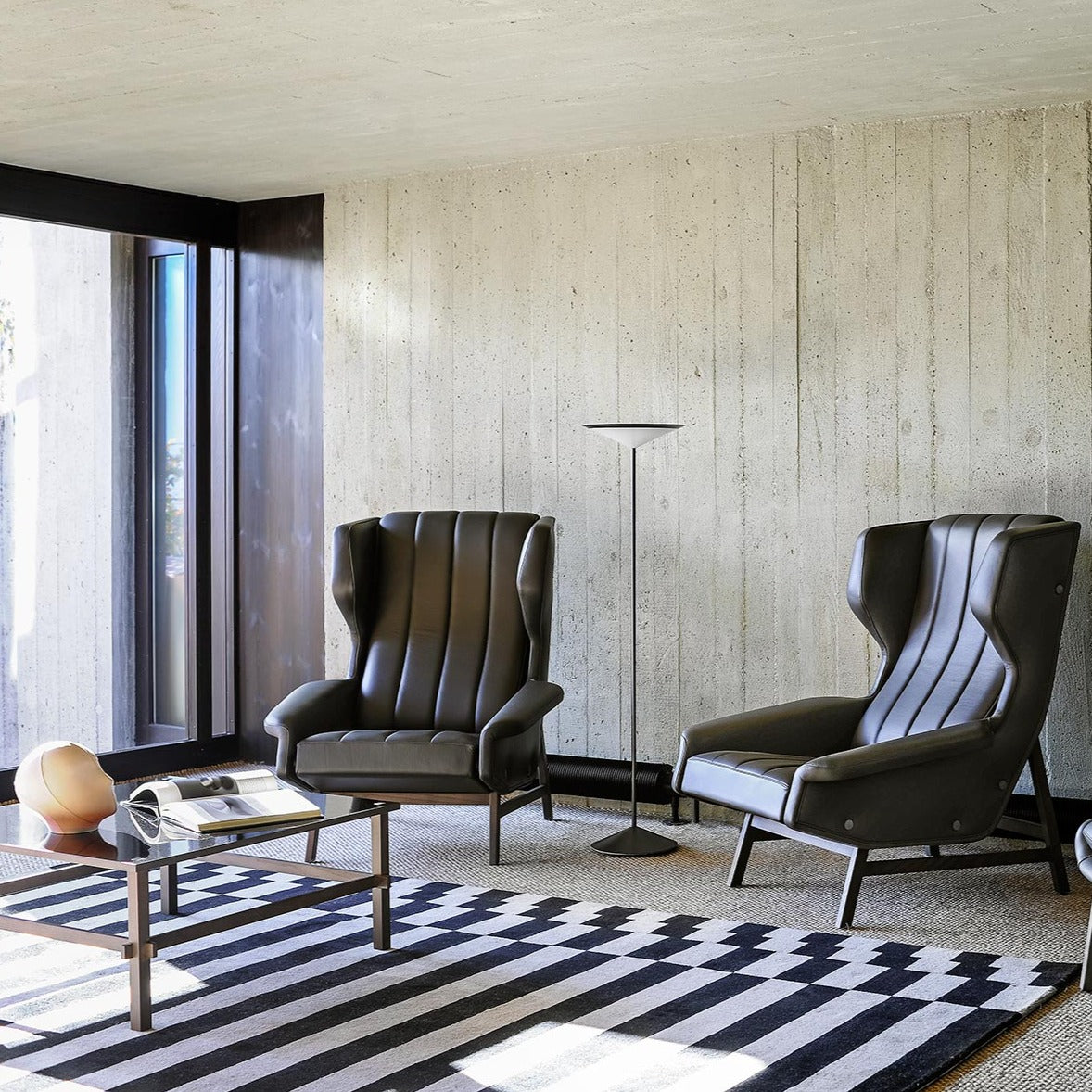 Tacchini Giulia Armchair - Modern Mid-Century Lounge Chair for Living Room, Office & Reading Nook - Premium Upholstered Accent Chair with Wooden Legs